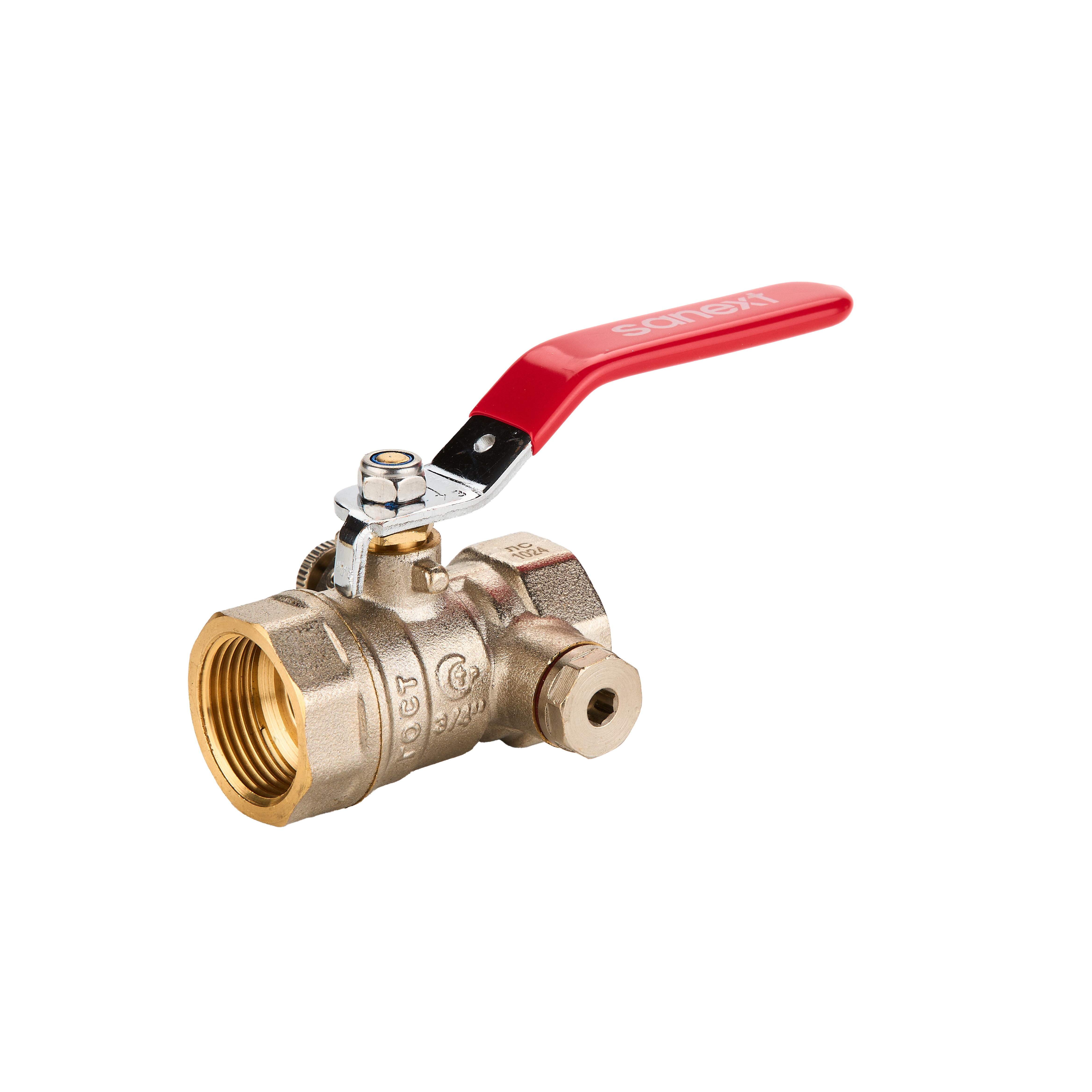 Изображение товара Кран шаровой SANEXT 6302 DN20 PN40 3/4 ВР латунь ручка рычаг