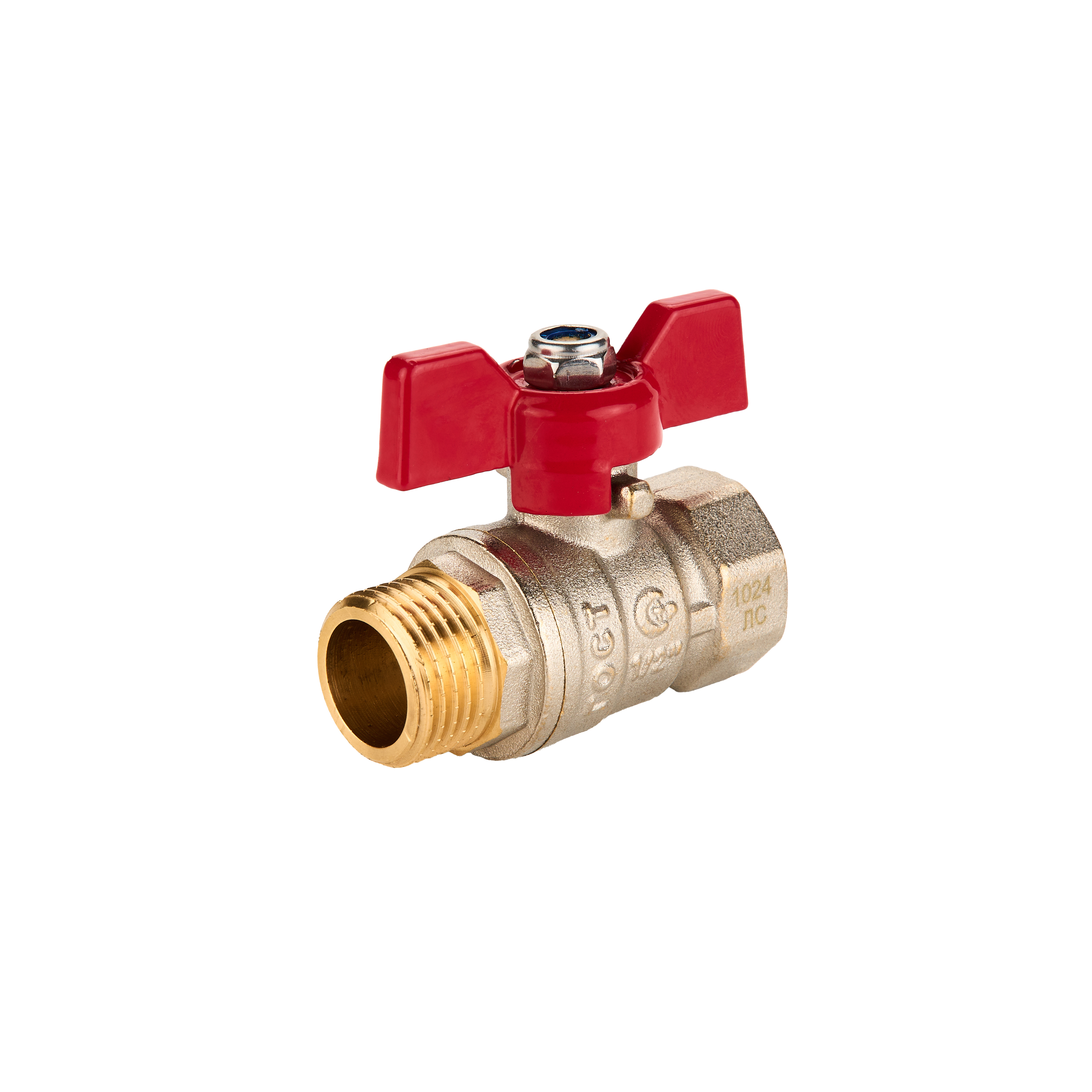 Изображение товара Кран шаровой SANEXT 8761 DN15 PN40 латунь ручка бабочка 1/2"