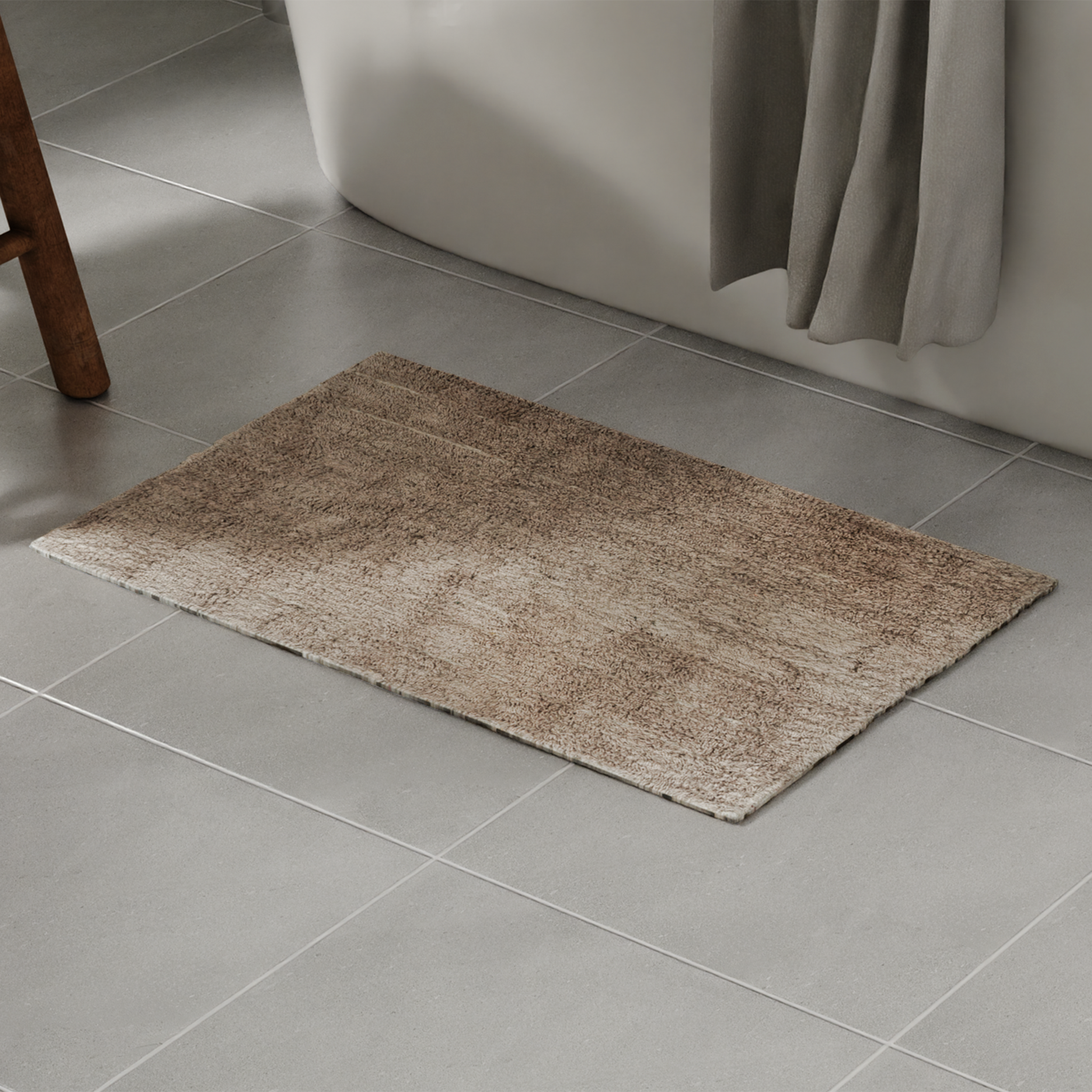 Изображение товара Коврик для ванной Swensa Delhi 40x60 см светло-бежевый влагостойкий противоскользящий