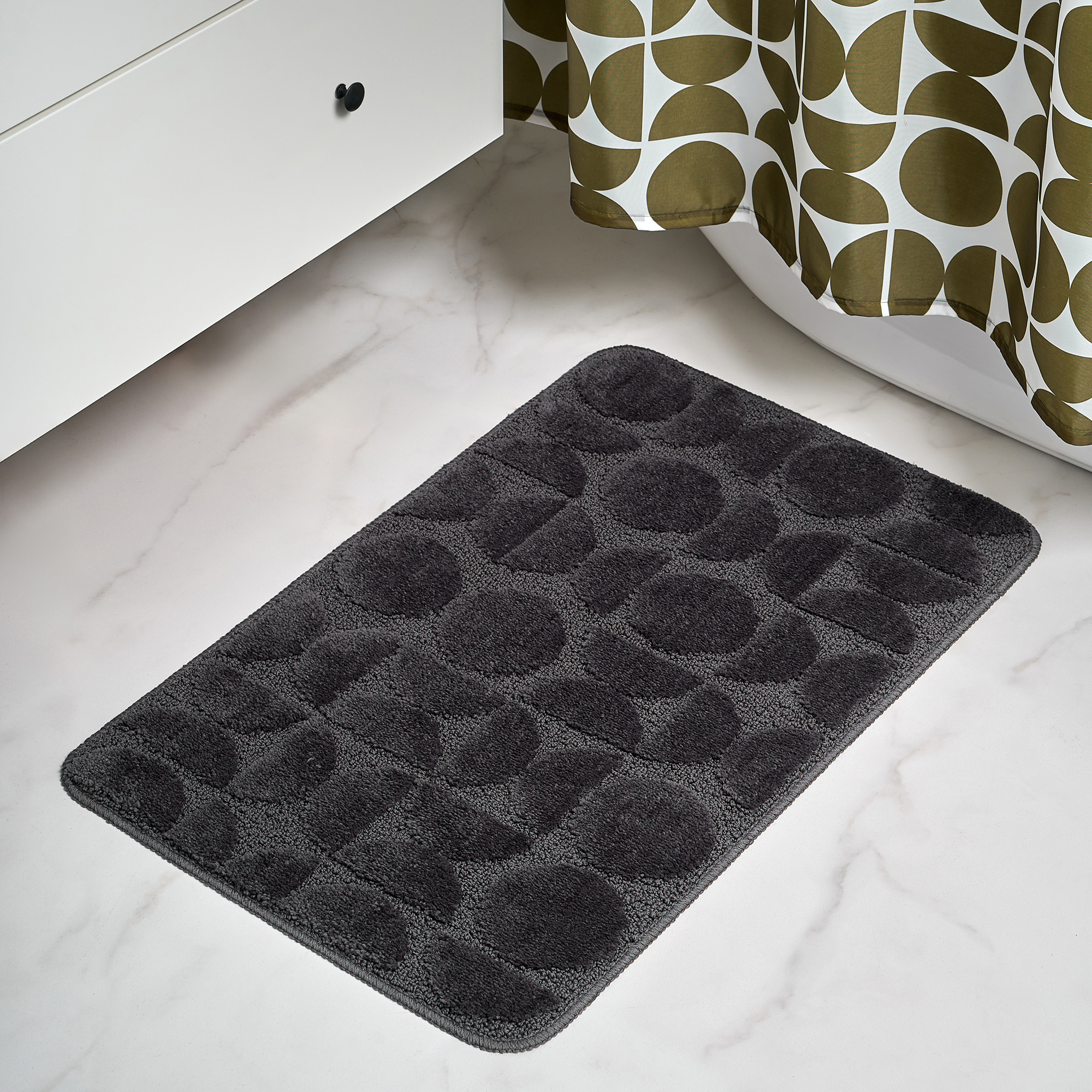 Изображение товара Коврик для ванной Verran Disegno 50x80 см серый противоскользящий
