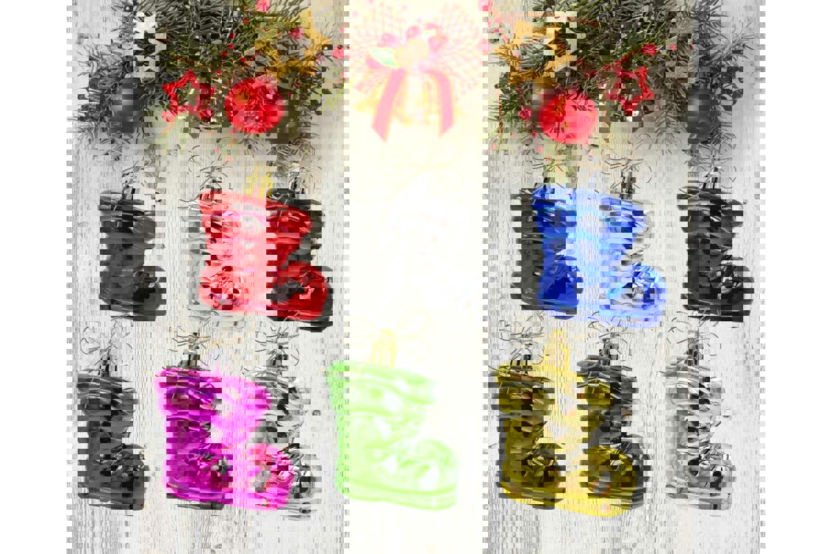 Изображение товара Набор елочных игрушек Магия праздника NY005 сапожки 17 см разноцветный 6 шт