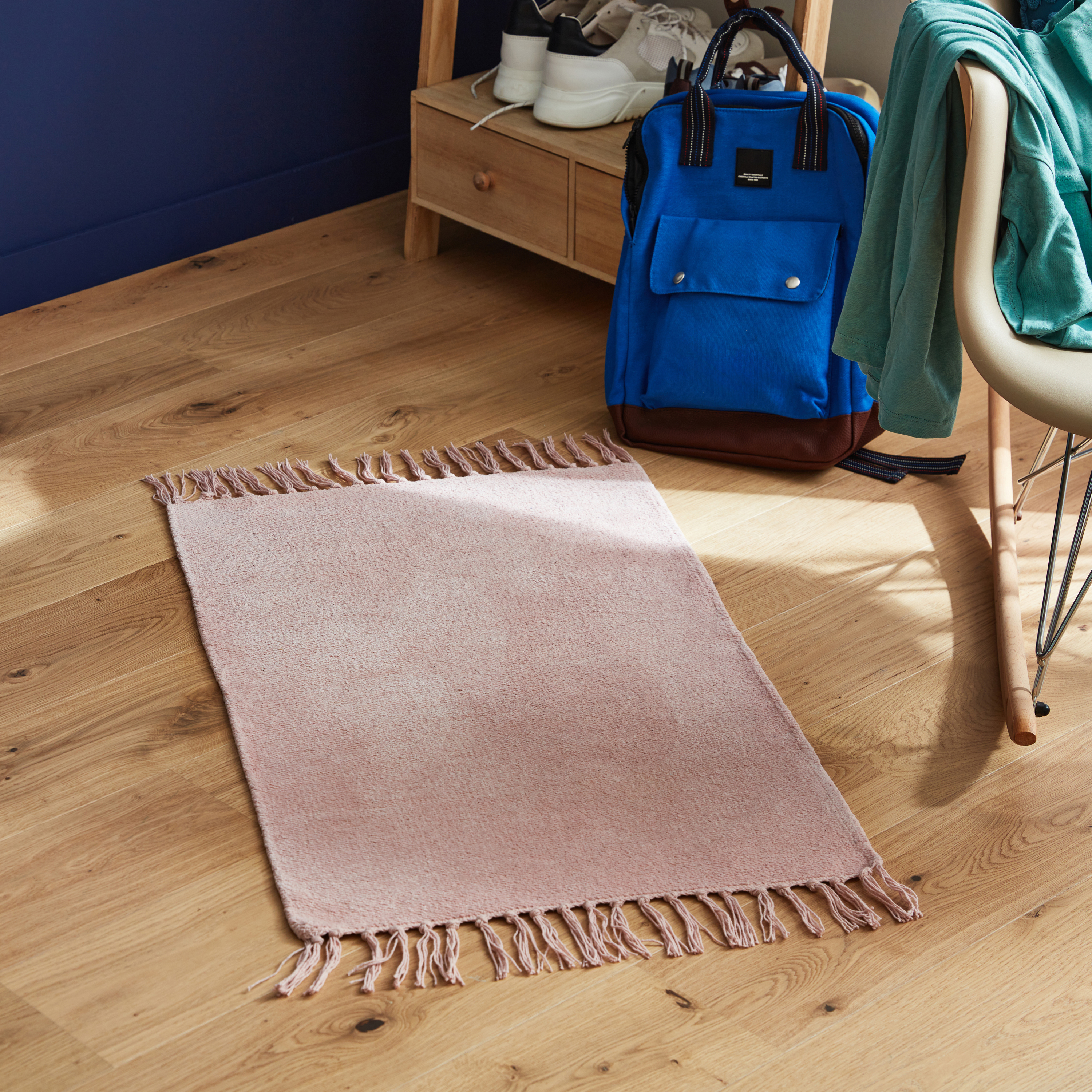 Изображение товара Коврик декоративный хлопок Inspire Manoa 50x80 см розовый ручной работы