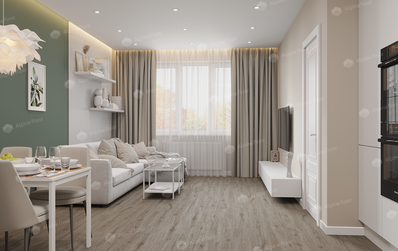 Изображение товара SPC плитка Alpine Floor ECO 14-8 new 34 класс толщина 3.50 мм 2.23 м², цена за упаковку