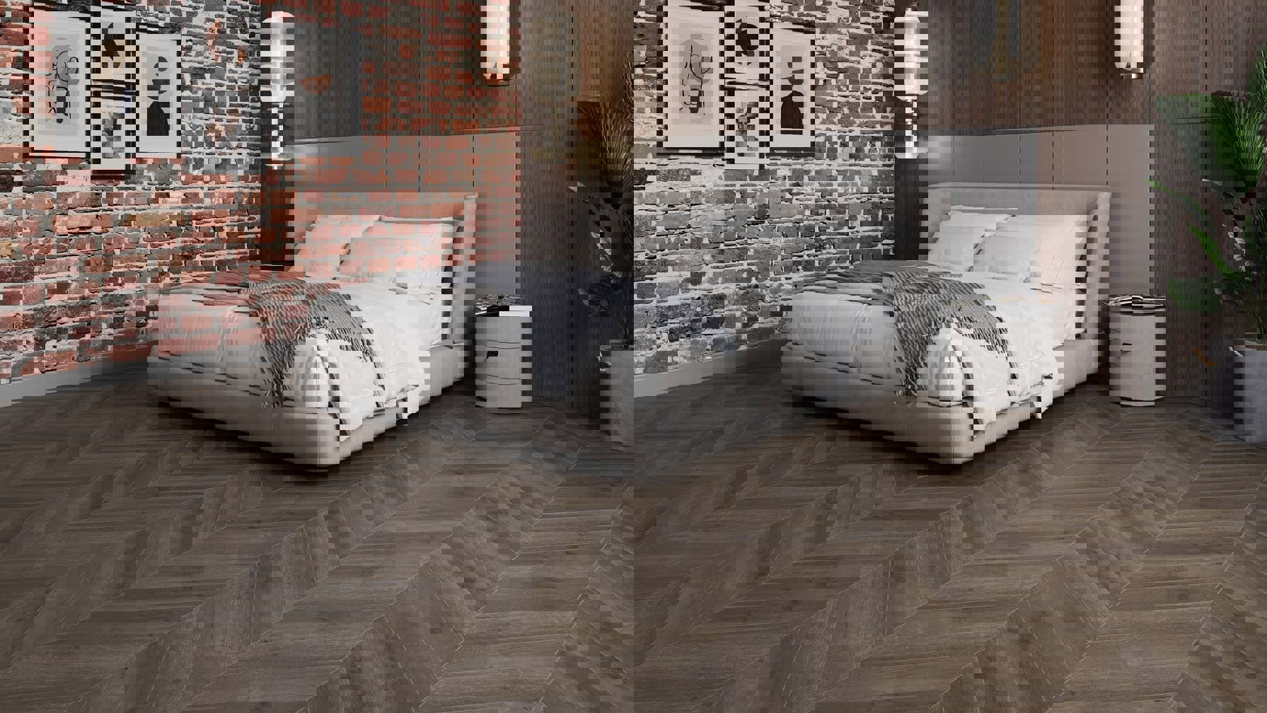 Изображение товара Кварцвиниловая SPC плитка Alpine Floor Chevron Дуб Антарес 5 мм