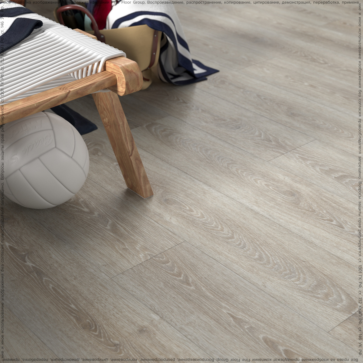 Изображение товара LVT напольная плитка Fine Floor FF-STRONG Дуб Генезис, влагостойкий и устойчивый к нагрузкам