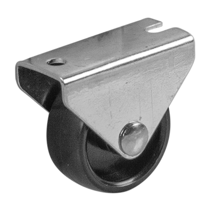 Колесо мебельное неповоротное без тормоза 30 мм до 20 кг цвет черный