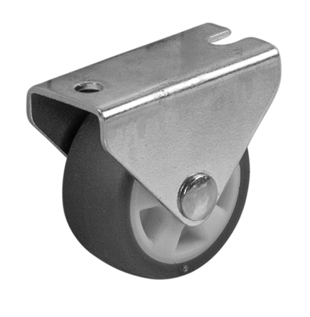 Колесо мебельное неповоротное без тормоза 30 мм до 20 кг цвет серый