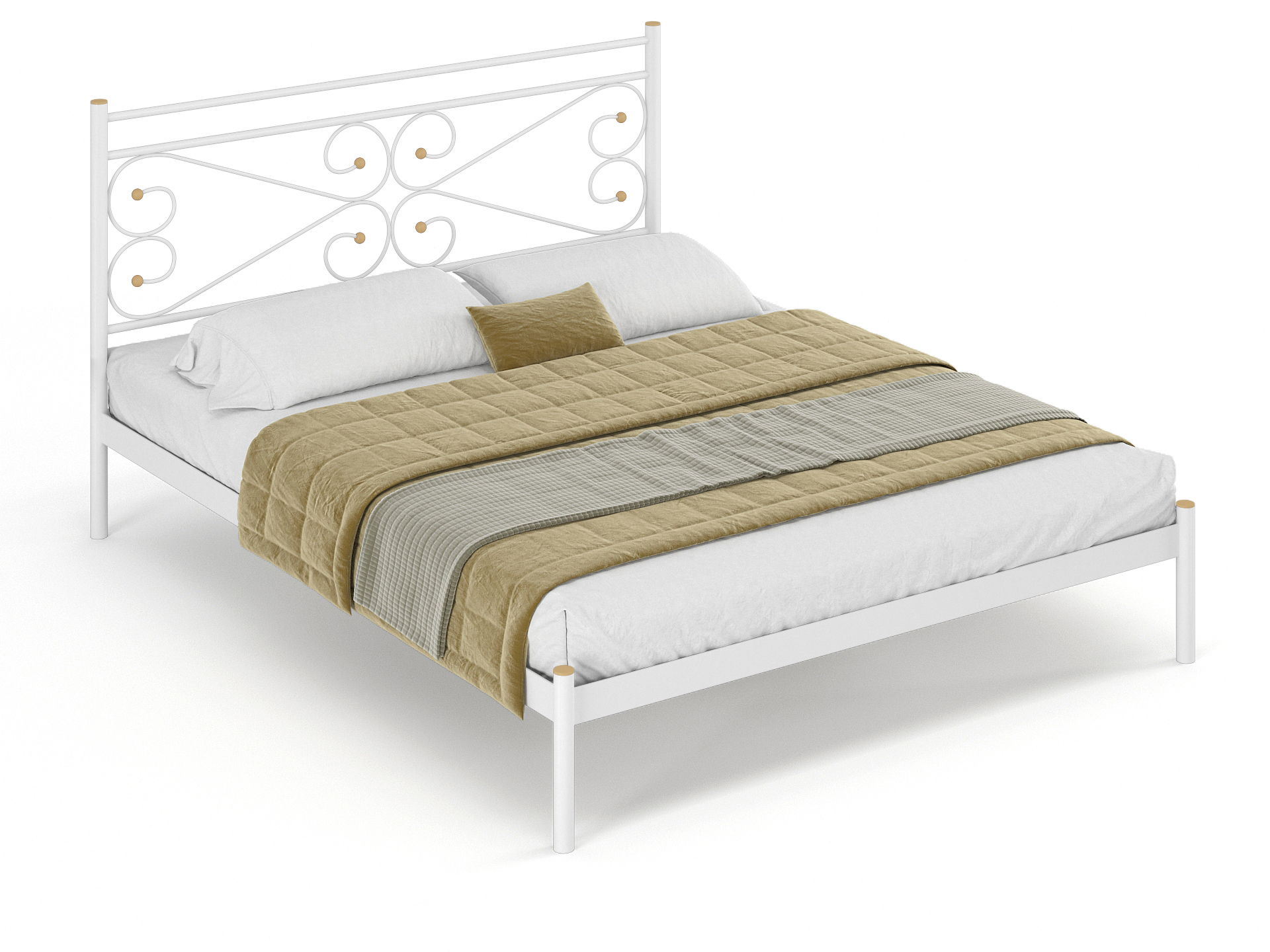 Изображение товара Кровать Стиллмет Марко 200x180 см металлическое основание цвет белый