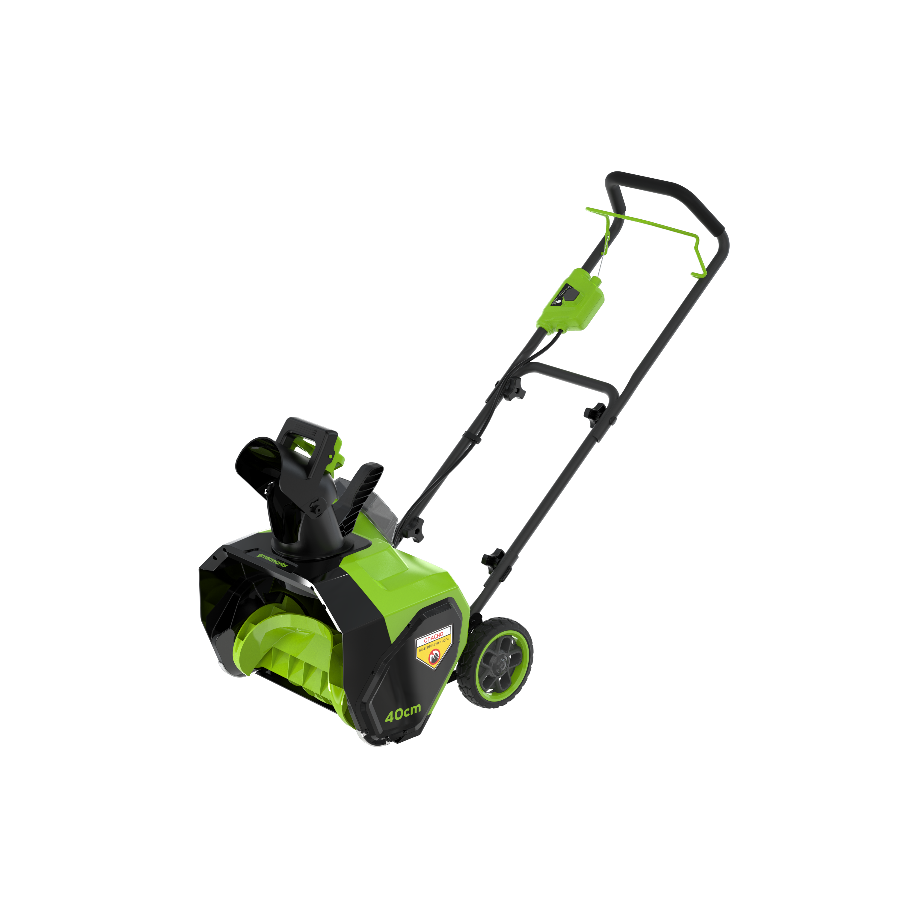 Изображение товара Снегоуборщик аккумуляторный Greenworks 2603607UB 40 см 4 Ач АКБ и ЗУ в комплекте
