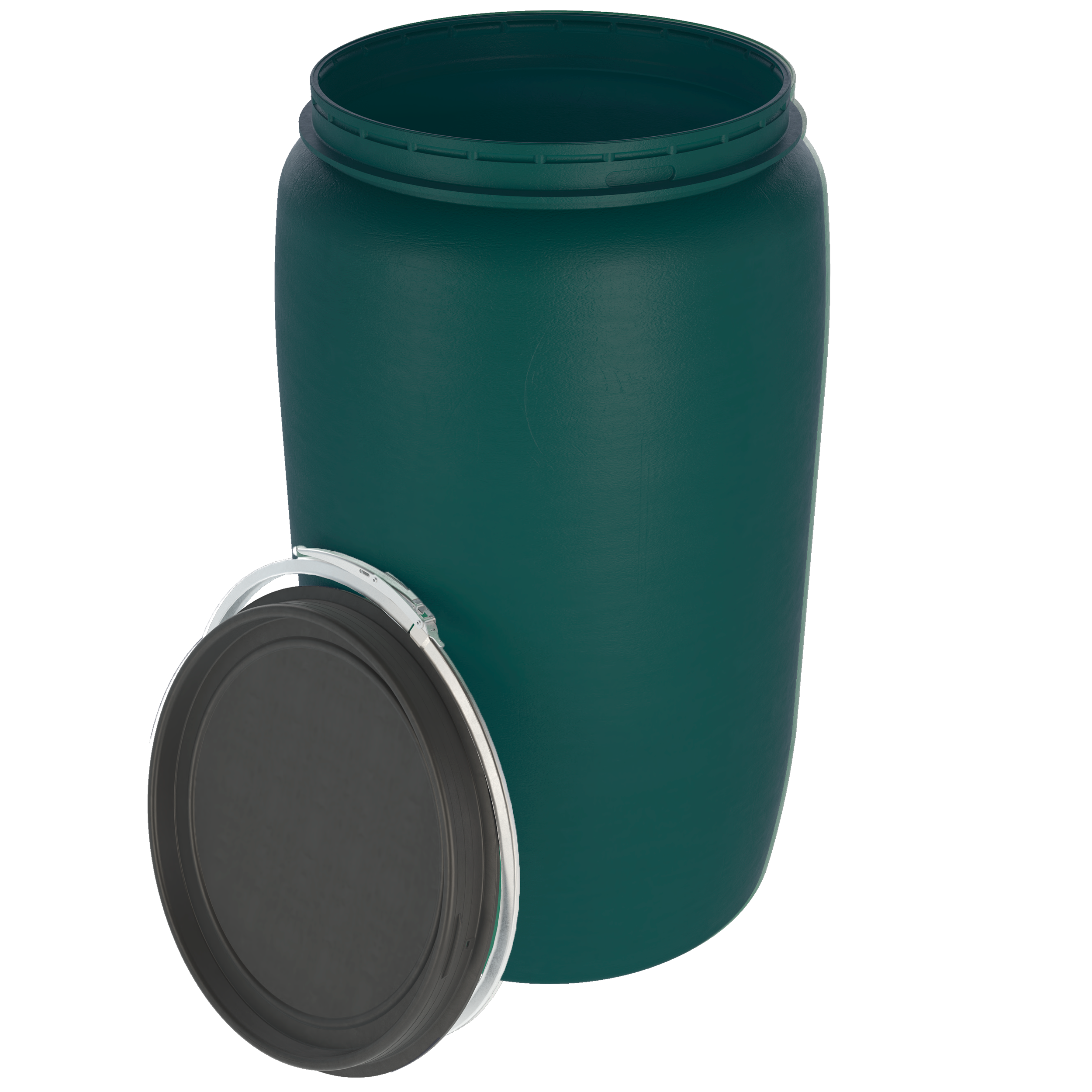 Изображение товара Бочка BEGINIA 227 л из пластика зеленого цвета