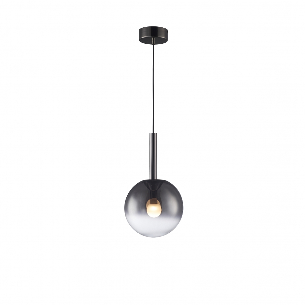 Изображение товара Светильник подвесной светодиодный Iledex Aura 8615p-1l bk-sm 1 м² теплый белый (желтый) свет цвет черный дымчатый