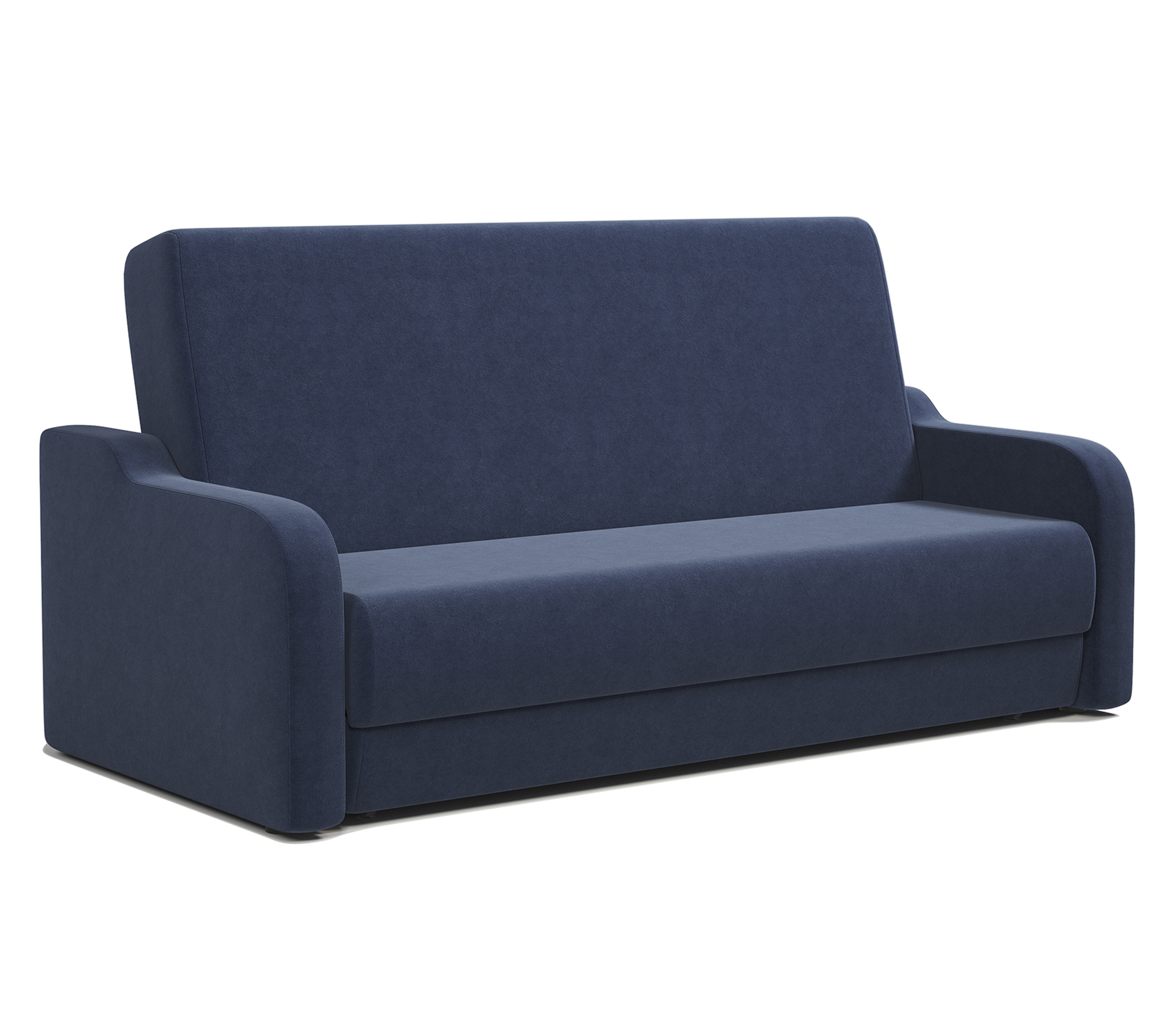 Изображение товара Диван раскладной Гамма Грант М с велюром, с ящиком и механизмом книжка, синий