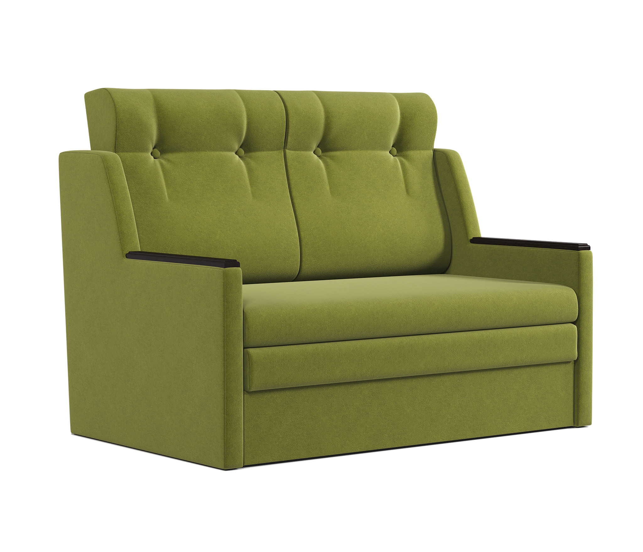 Изображение товара Диван раскладной Гамма Классика 2Д 137x109x84 см велюр цвет зеленый