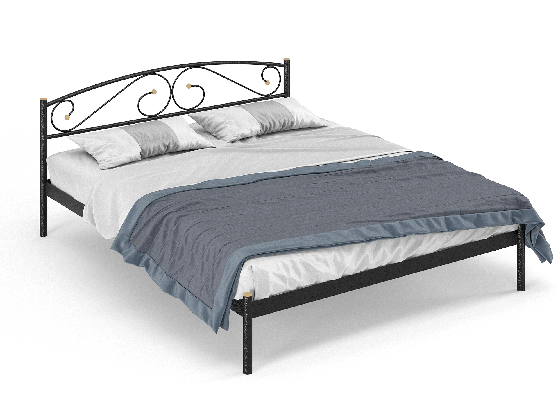 Изображение товара Кровать Стиллмет Оптима 200х160 см металлическое основание черный