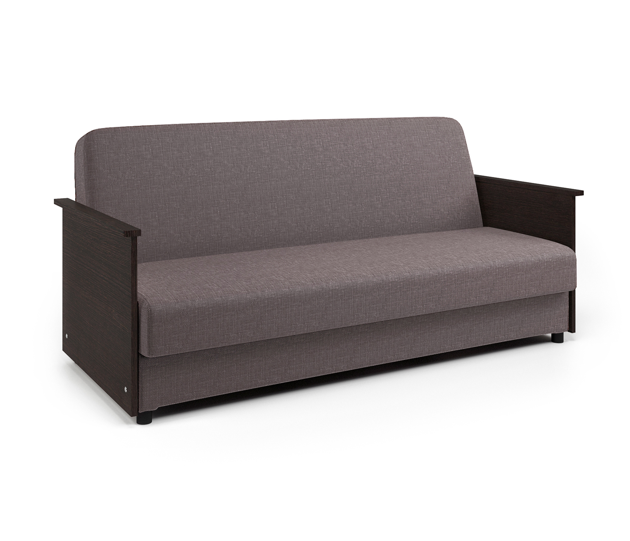 Изображение товара Диван раскладной Гамма Лига Д 202x89x93 см рогожка цвет венге/латте