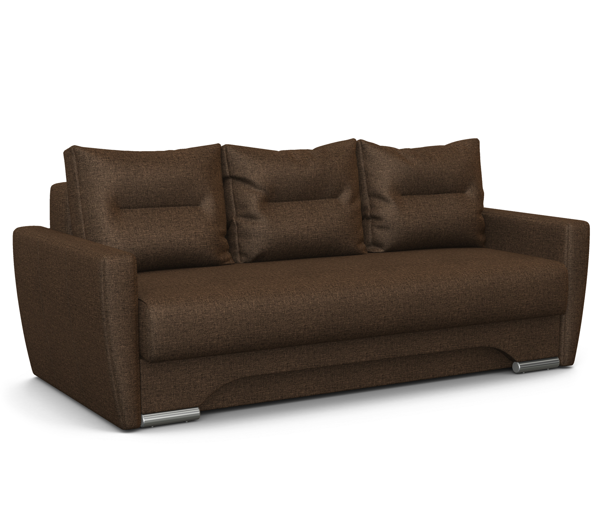 Изображение товара Диван раскладной Гамма Опера 130 216x70x95 см рогожка шоколадный