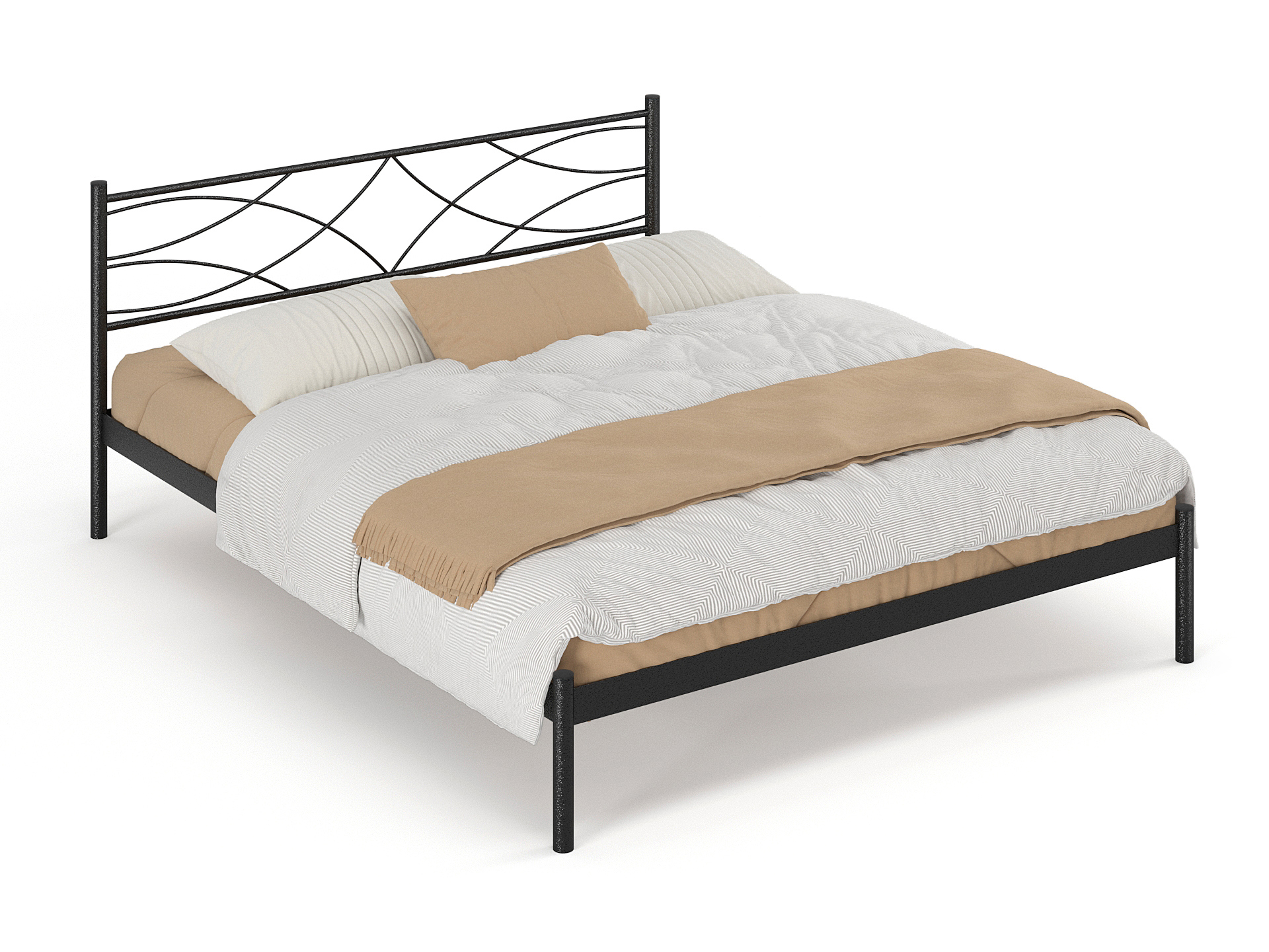 Изображение товара Кровать Стиллмет Экзотика 200х120 см металлическая черная современная