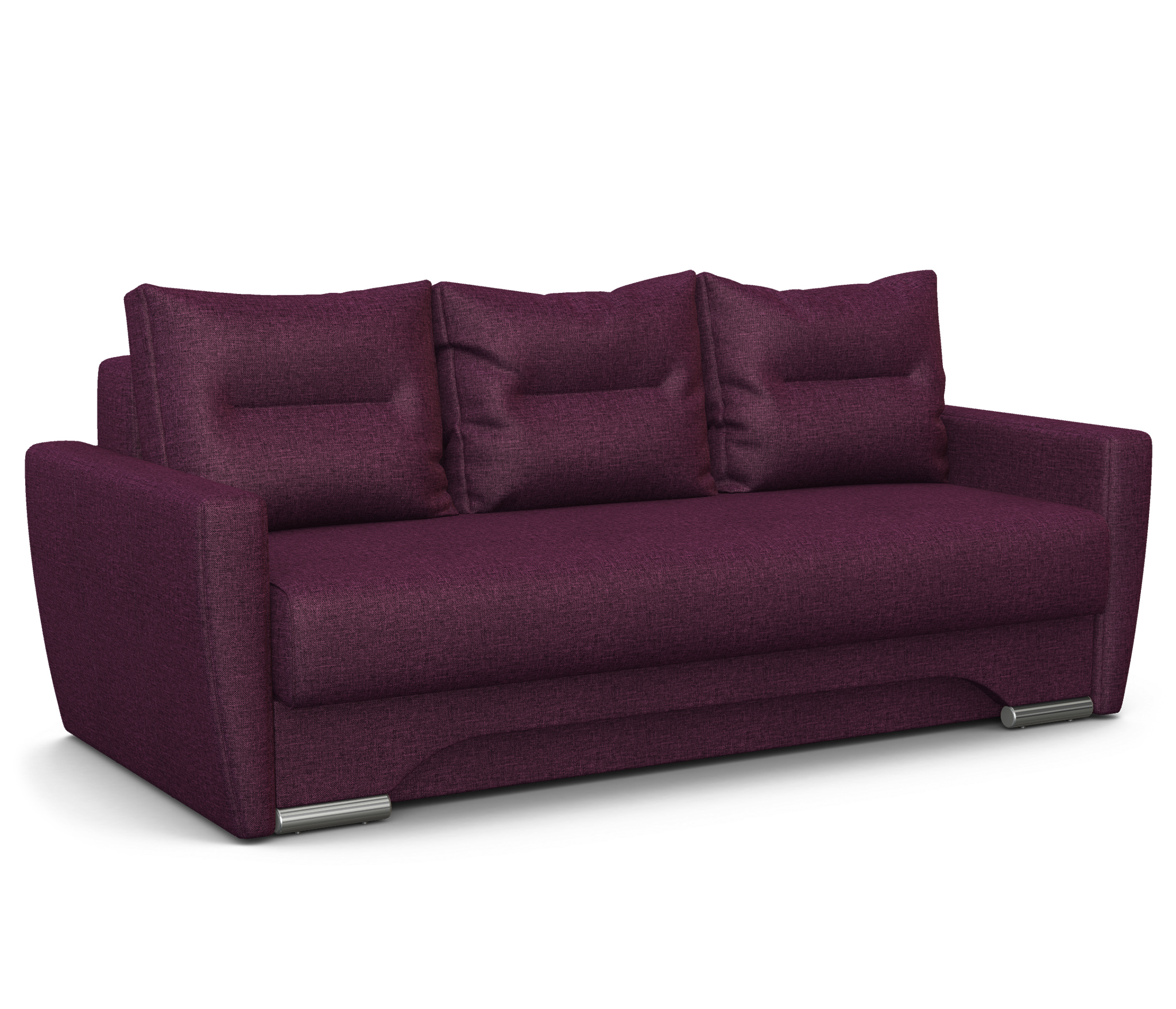 Изображение товара Диван раскладной Гамма Опера 150 216x80x105 см рогожка цвет фиолетовый
