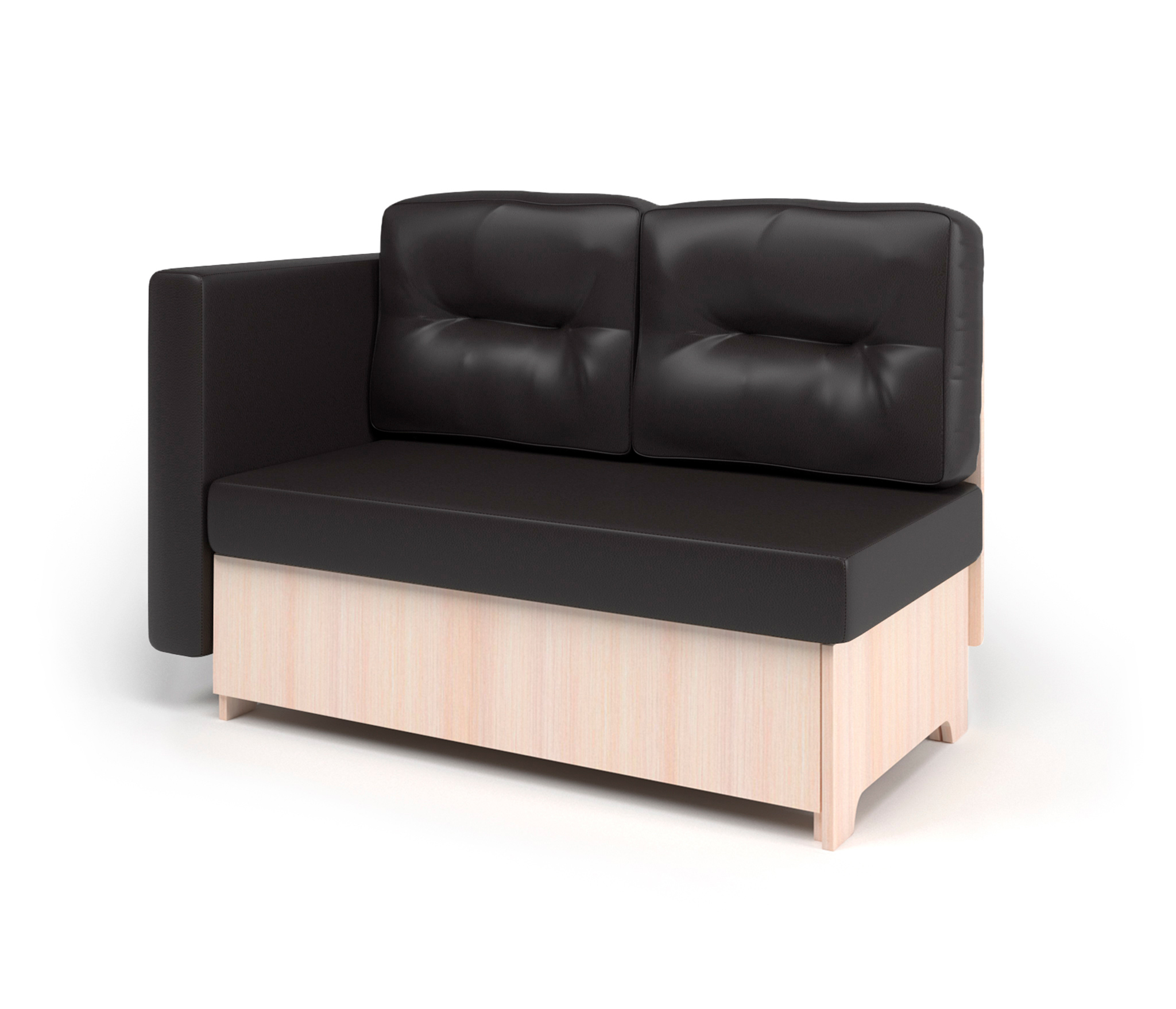 Изображение товара Кушетка Гамма 120 угол левый 125x86x61 см в шоколадной коже