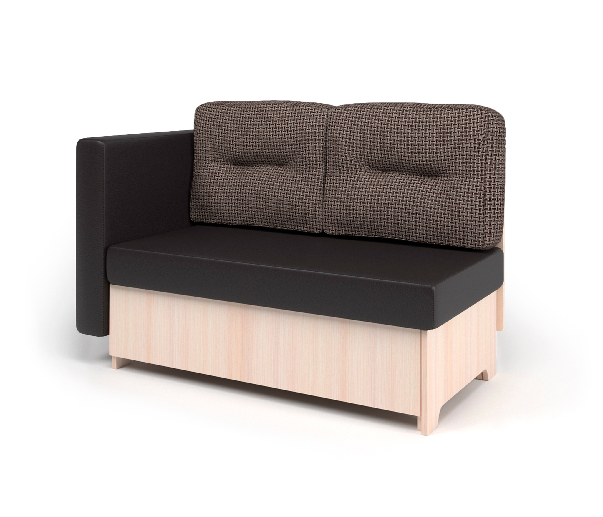 Изображение товара Кушетка Гамма 120 левый угол искусственная кожа шоколад/корфу