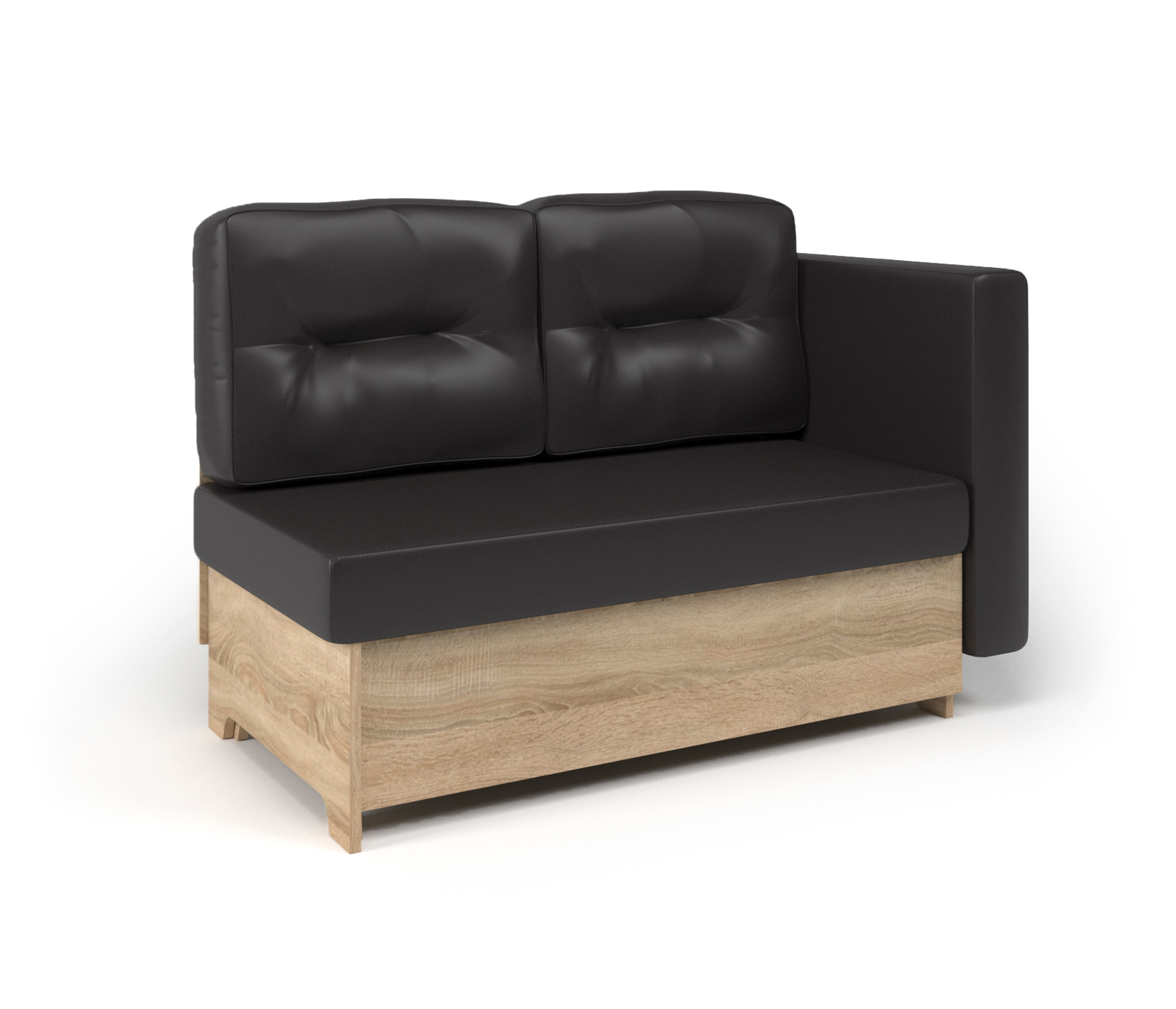 Изображение товара Кушетка Гамма 120 угол правый 125х86х61 см искусственная кожа иросская сборка