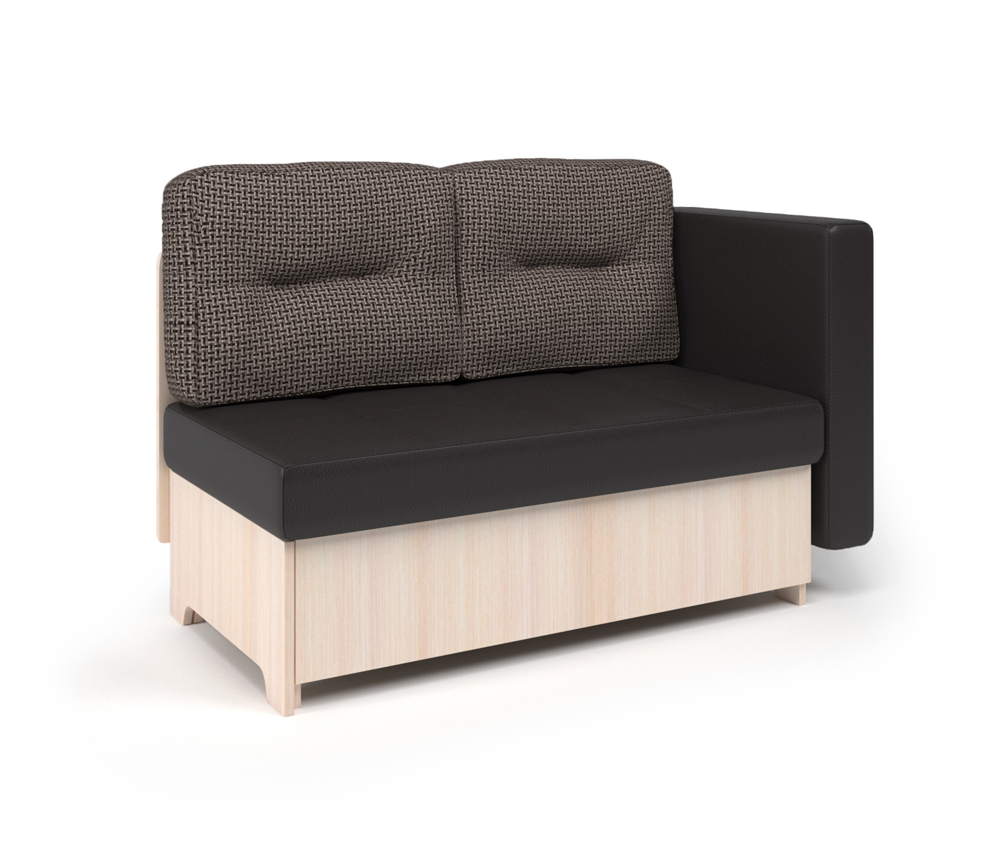 Изображение товара Кушетка Гамма Лайт угол правый 125x86 см шоколад/корфу