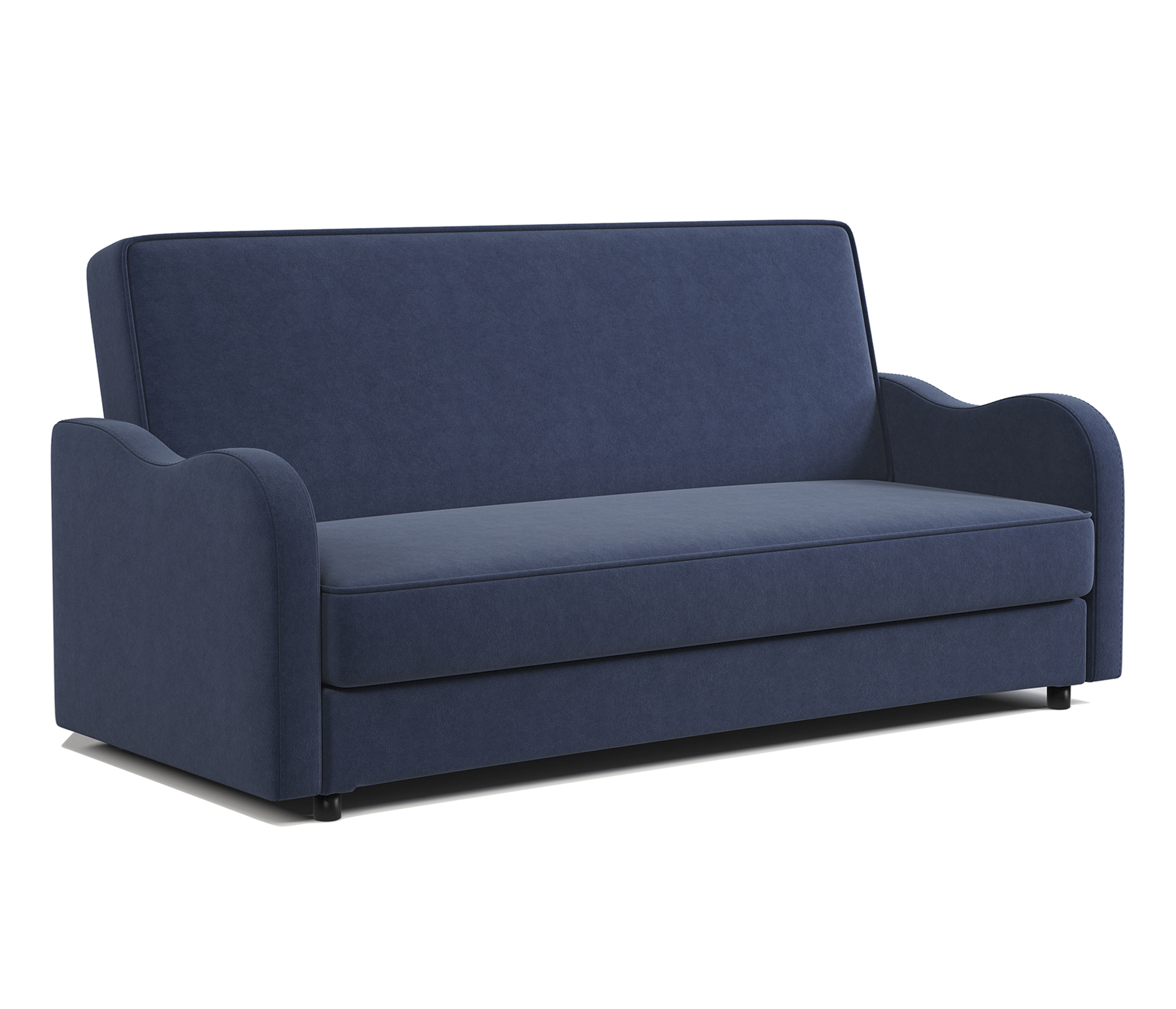Изображение товара Диван раскладной Гамма Классика В 140 203x102x102 см велюр цвет синий