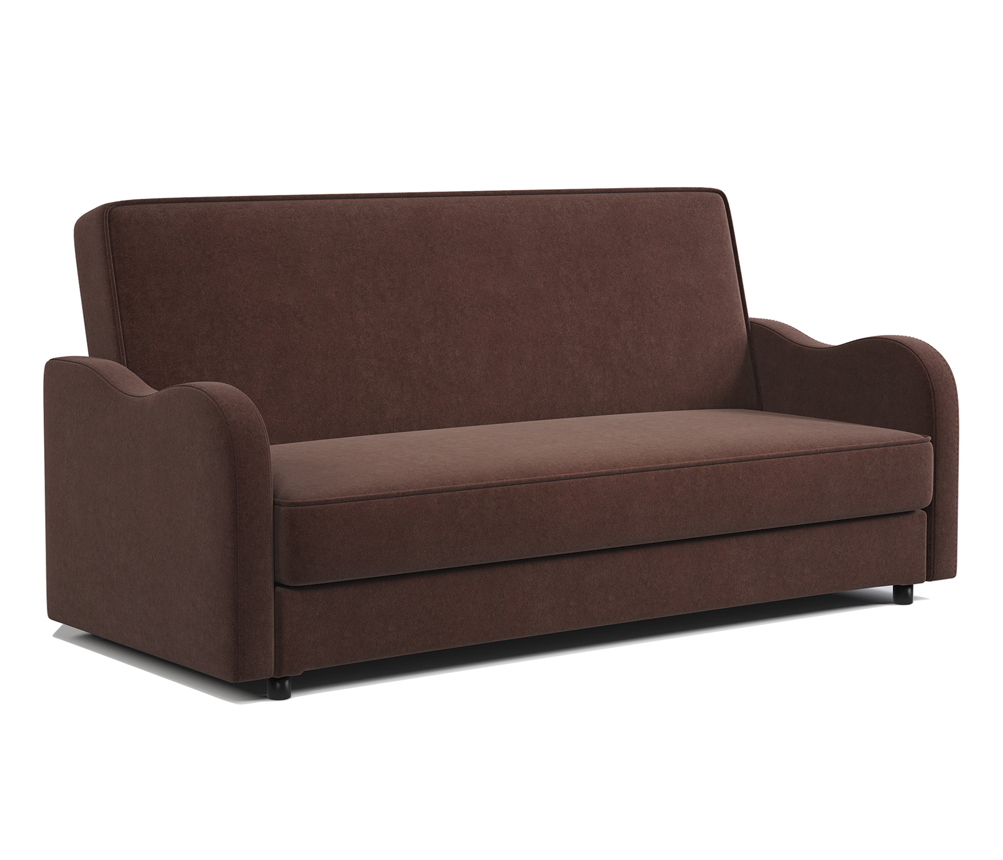 Изображение товара Диван раскладной Гамма Классика В велюр шоколадный 203x102 см