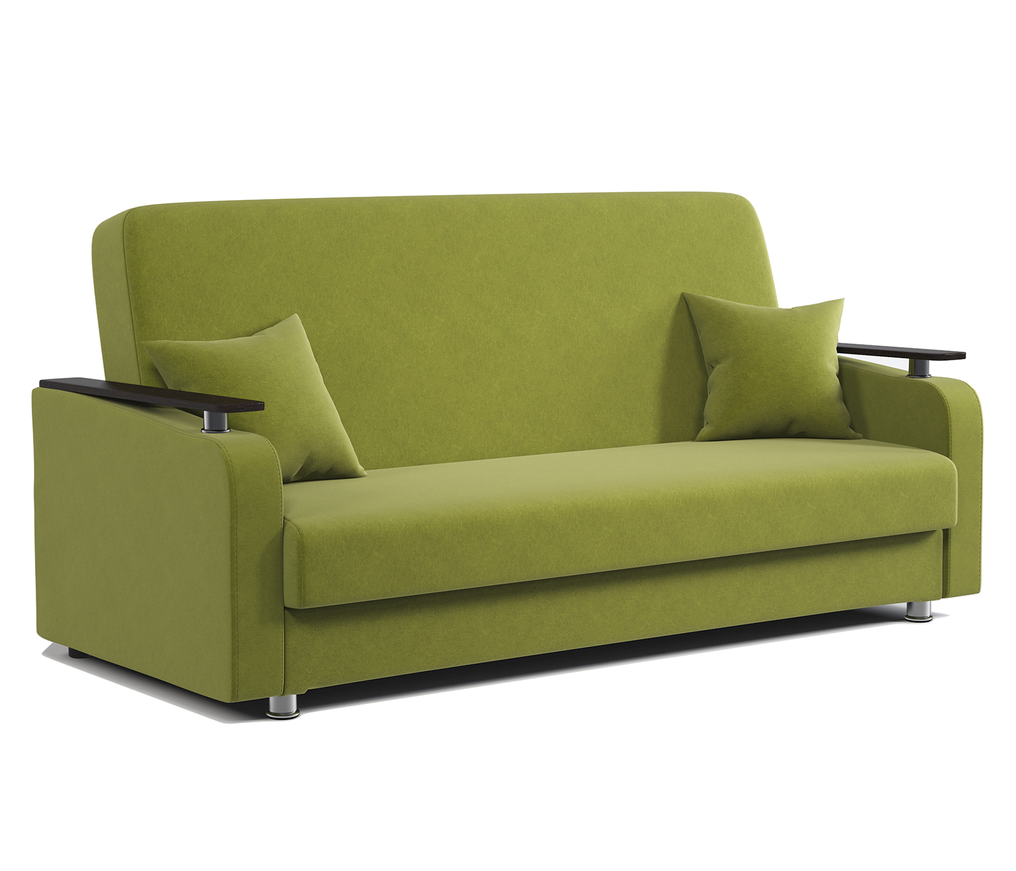 Изображение товара Диван раскладной Гамма Мелодия 215x100 см велюр зеленый для дома и квартиры