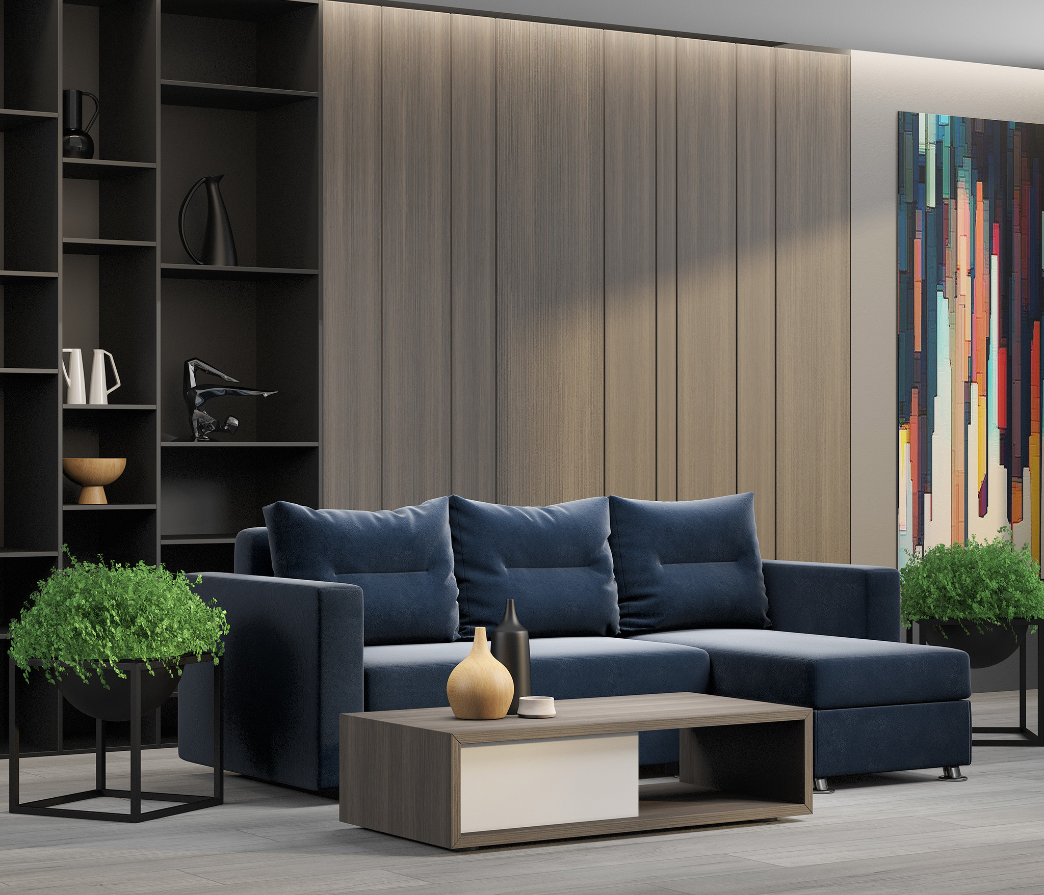 Изображение товара Диван угловой Гамма Ария правый с ящиком и трансформацией