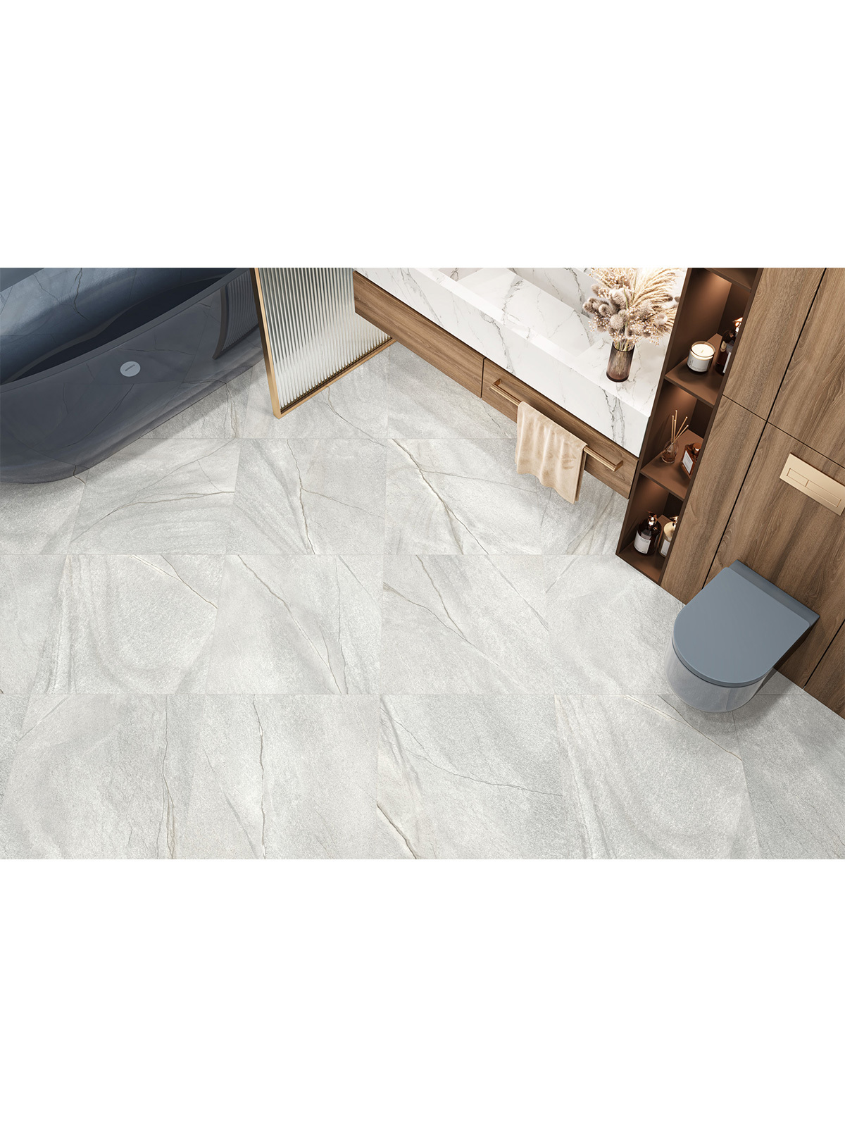 Изображение товара Керамогранит New trend Phantom D60253M 60x60см серый мраморный эффект