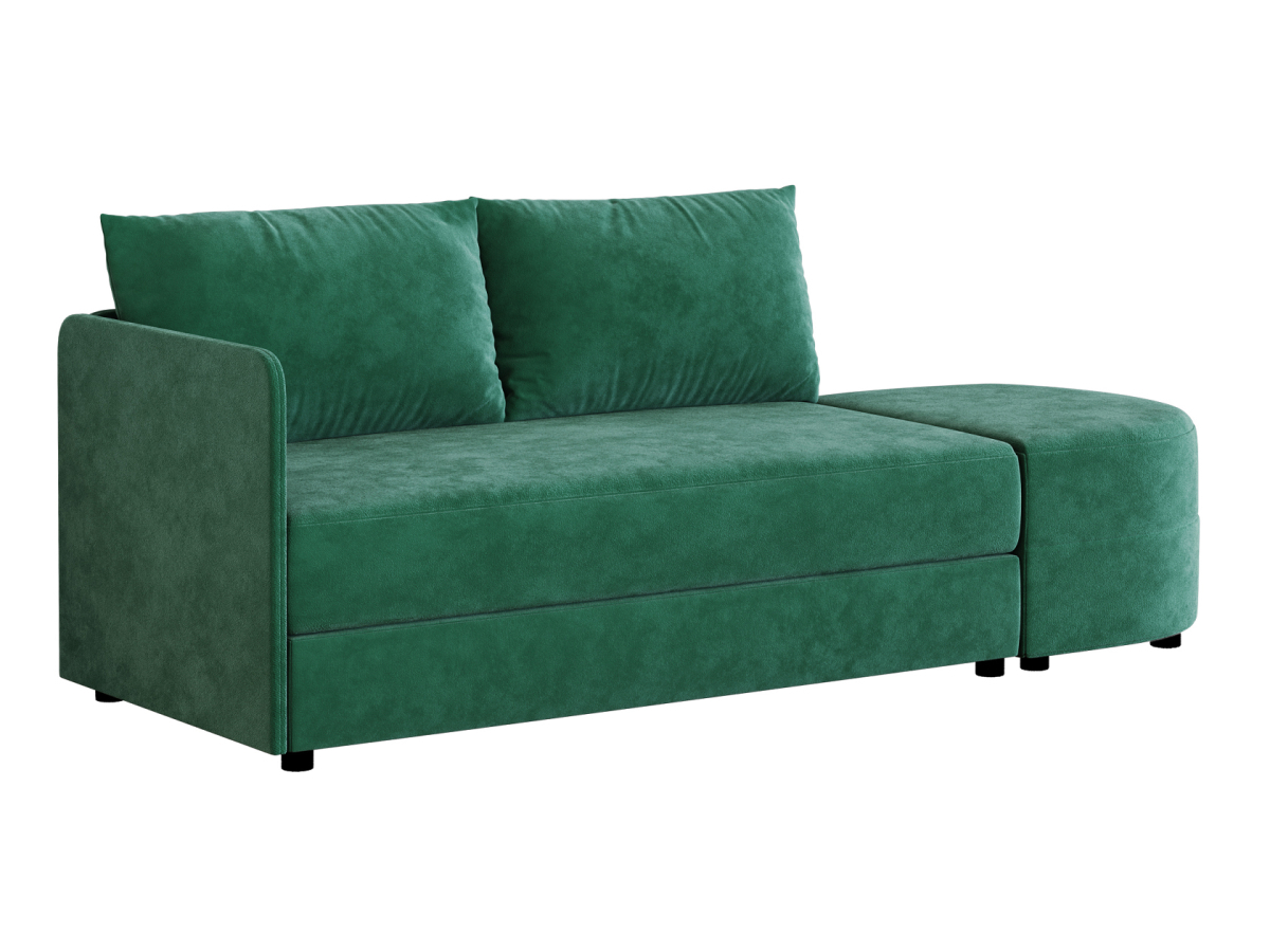 Изображение товара Диван прямой Правила мебели Стелс 190226 велюр зеленый, компактный и функциональный