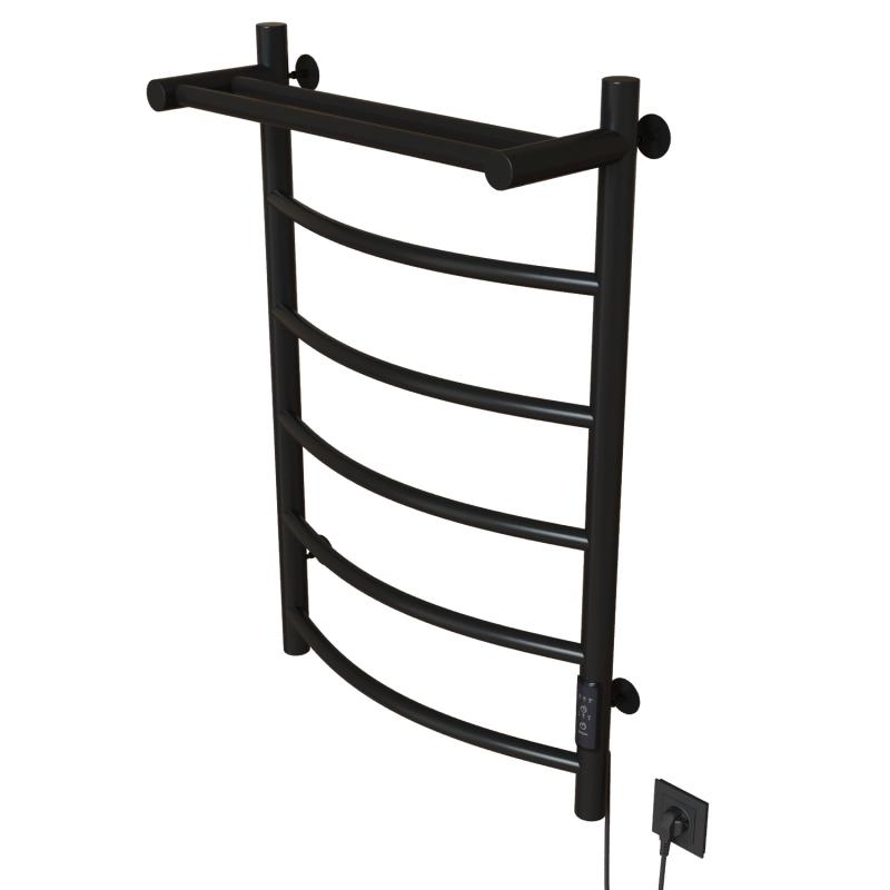 Изображение товара Электрический полотенцесушитель Mixline Capella 532x800 мм 336 Вт с полкой черный