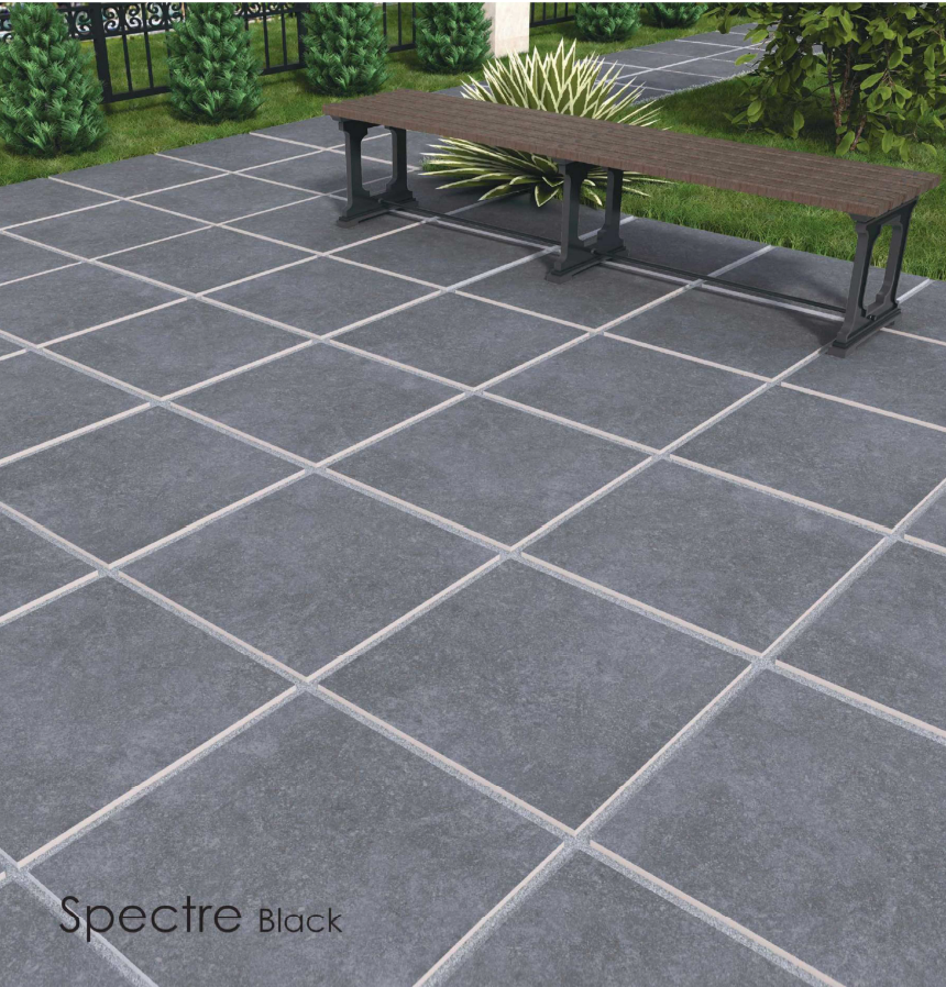 Изображение товара Керамогранит Persepolis tile Specter Black 60x60см цвет серо-черный