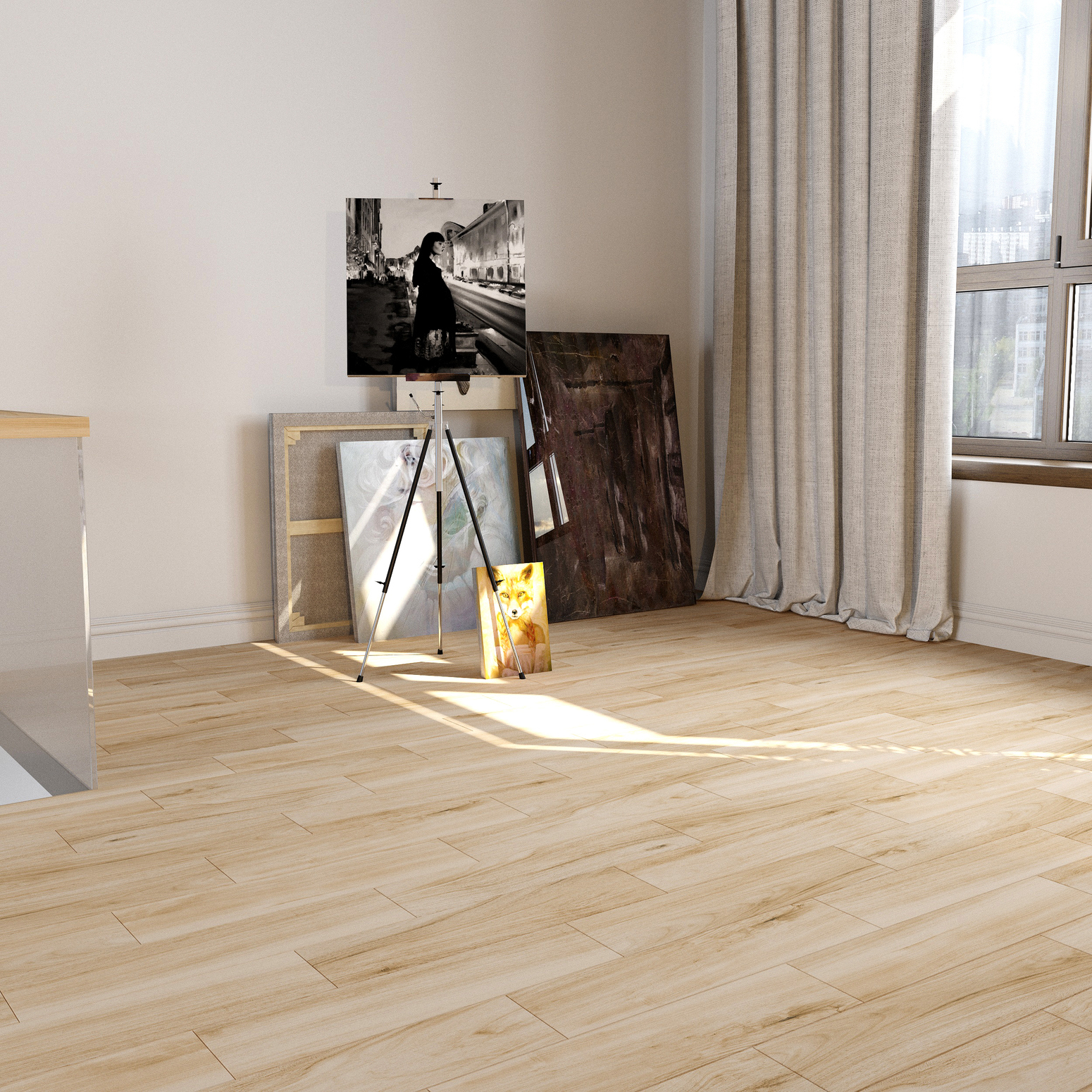 Изображение товара Керамогранит Eurotile Natalina 14.7x59.4 см бежевый эффект дерево для внутренней облицовки