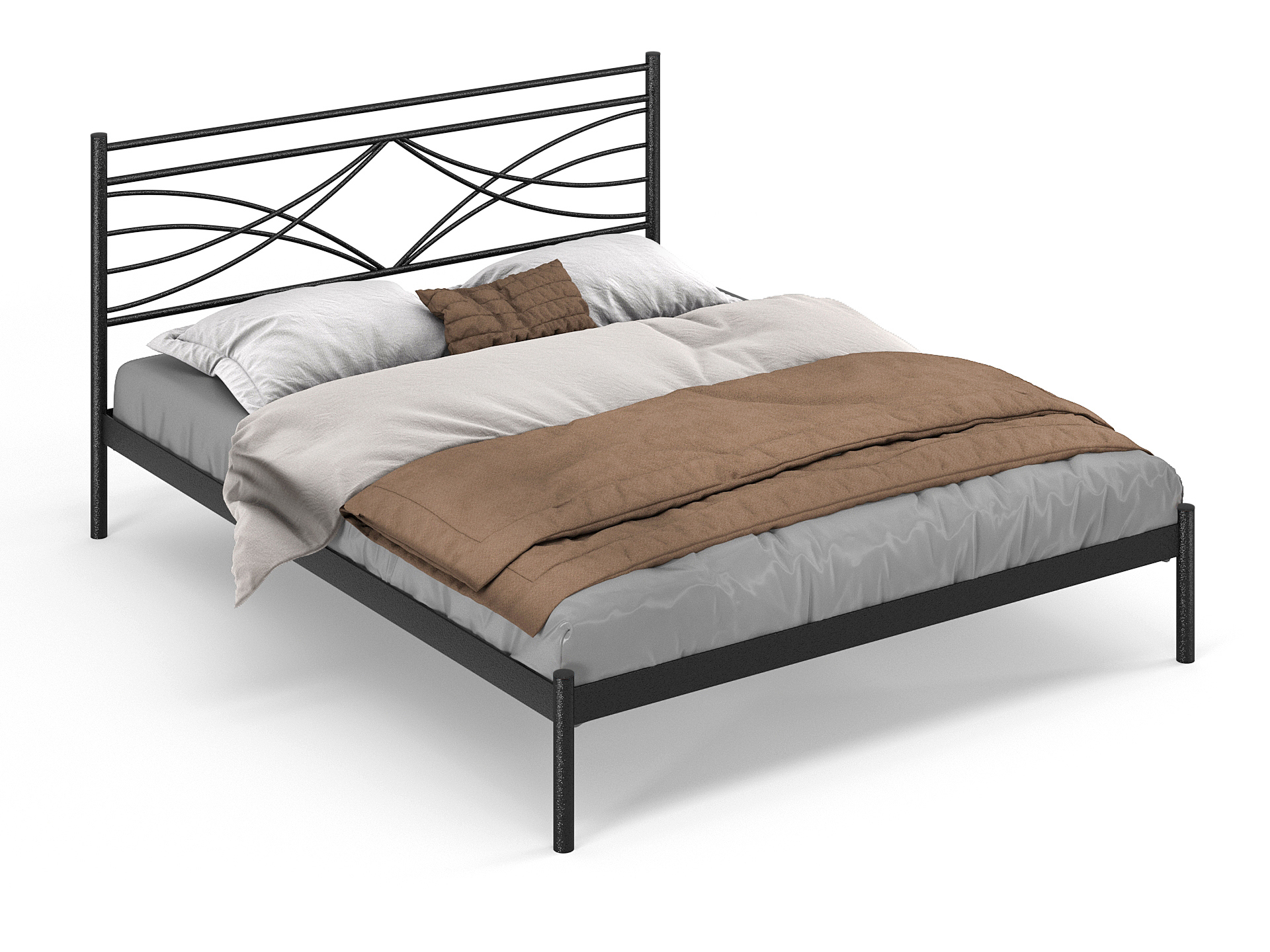 Изображение товара Кровать Стиллмет Мираж 200x120 см металлическое основание цвет черный