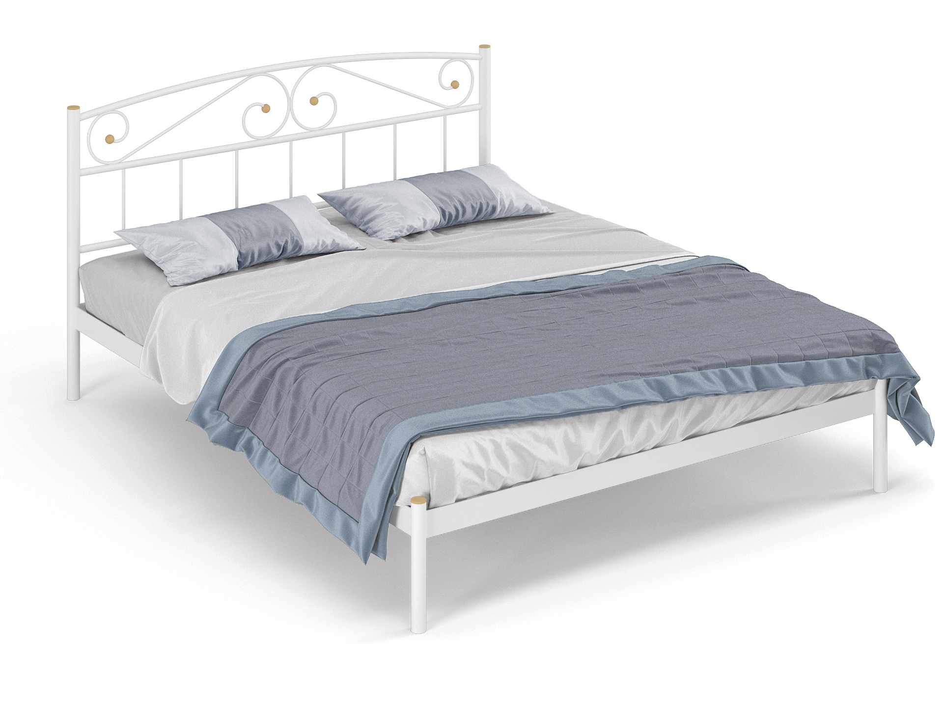 Изображение товара Кровать Стиллмет Никса 200x160 см металлическое основание цвет белый