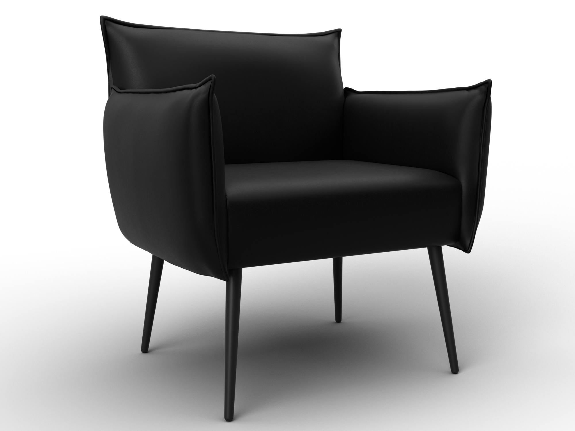 Изображение товара Кресло Лига-083 эко-кожа черный 80x81x65 см эргономичное для дома и офиса