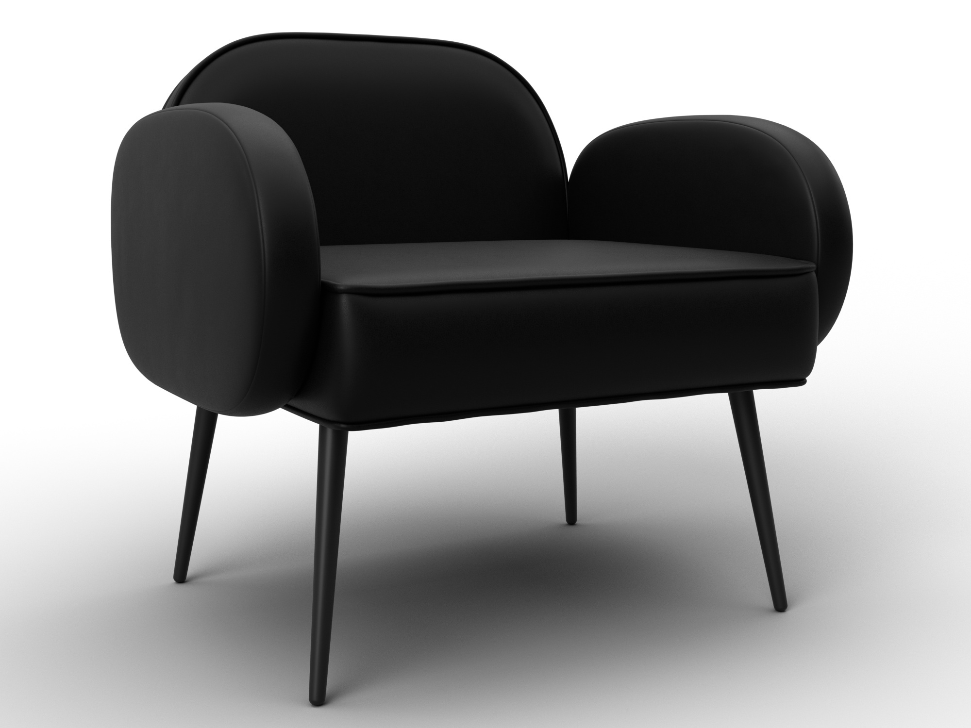 Изображение товара Кресло Лига-086 эко-кожа черный 72x73x60 см стильное и эргономичное