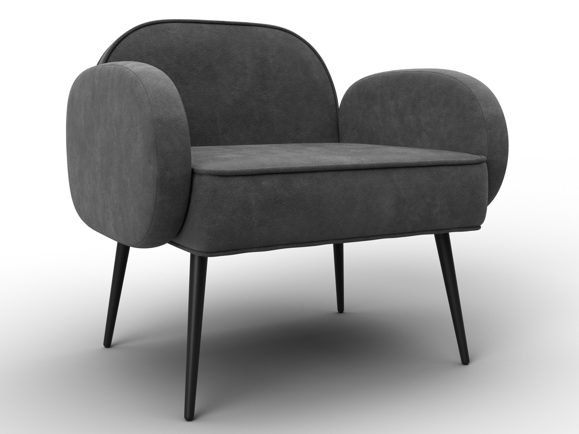 Изображение товара Кресло Лига-086 72x73x60 см велюр цвет BRUT 16 темно-серый