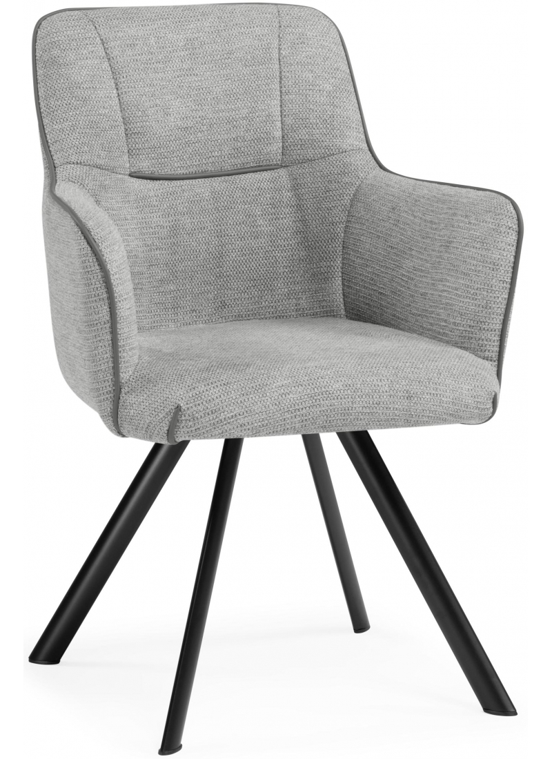 Изображение товара Стул Woodville 15839 58x88x62 см текстиль металл черный серый