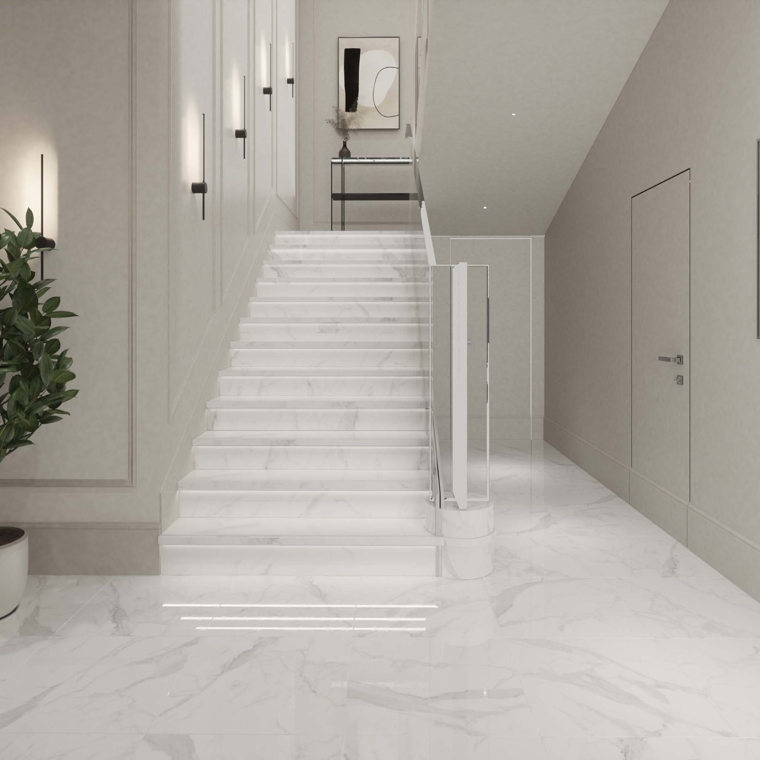 Изображение товара Керамогранит Estima Montis 80x80 см белый непролированный эффект мрамор Россия