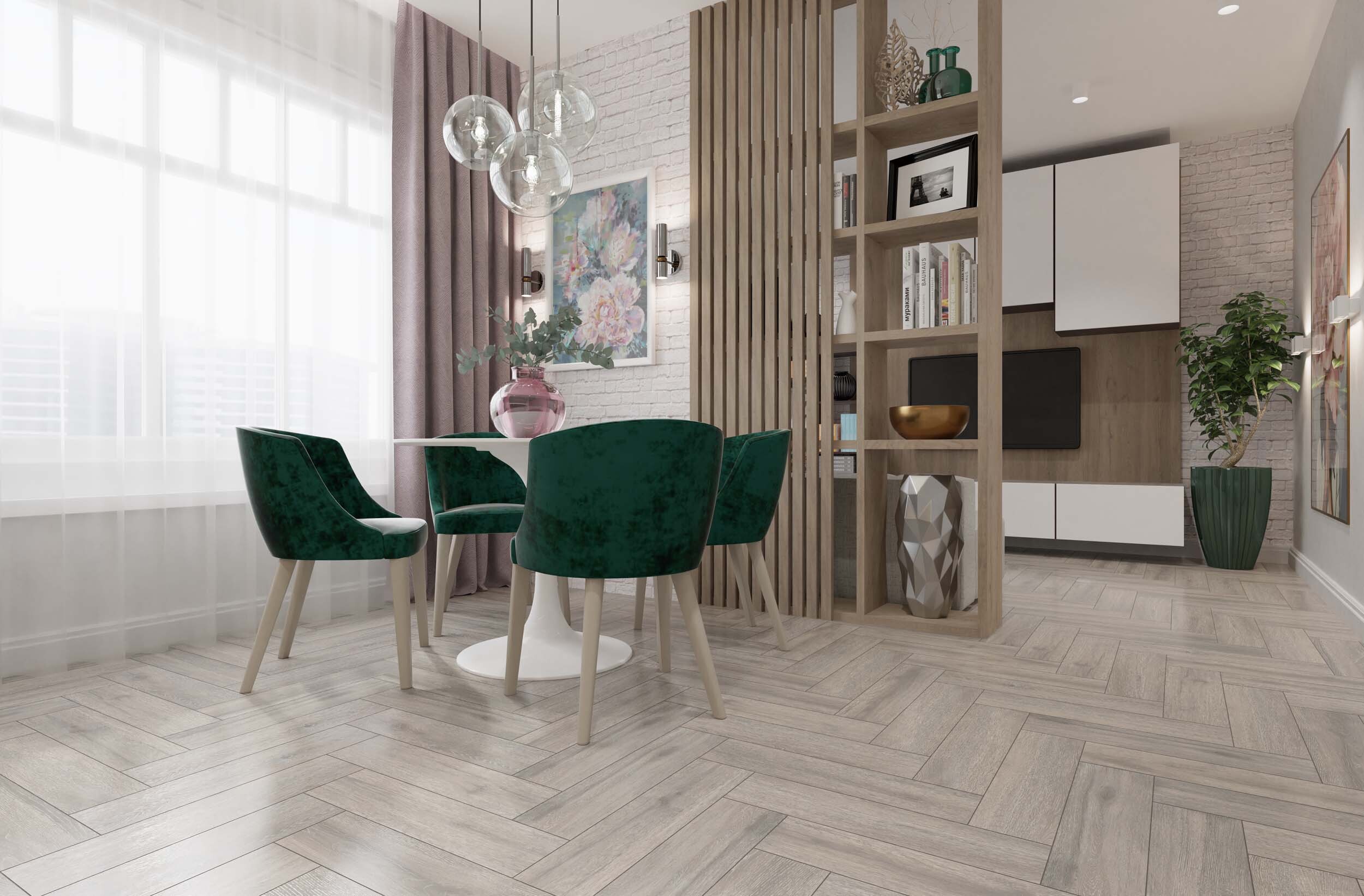 Изображение товара Керамогранит Estima Dream Wood 30,6x60,9 см коричневый для пола и стен