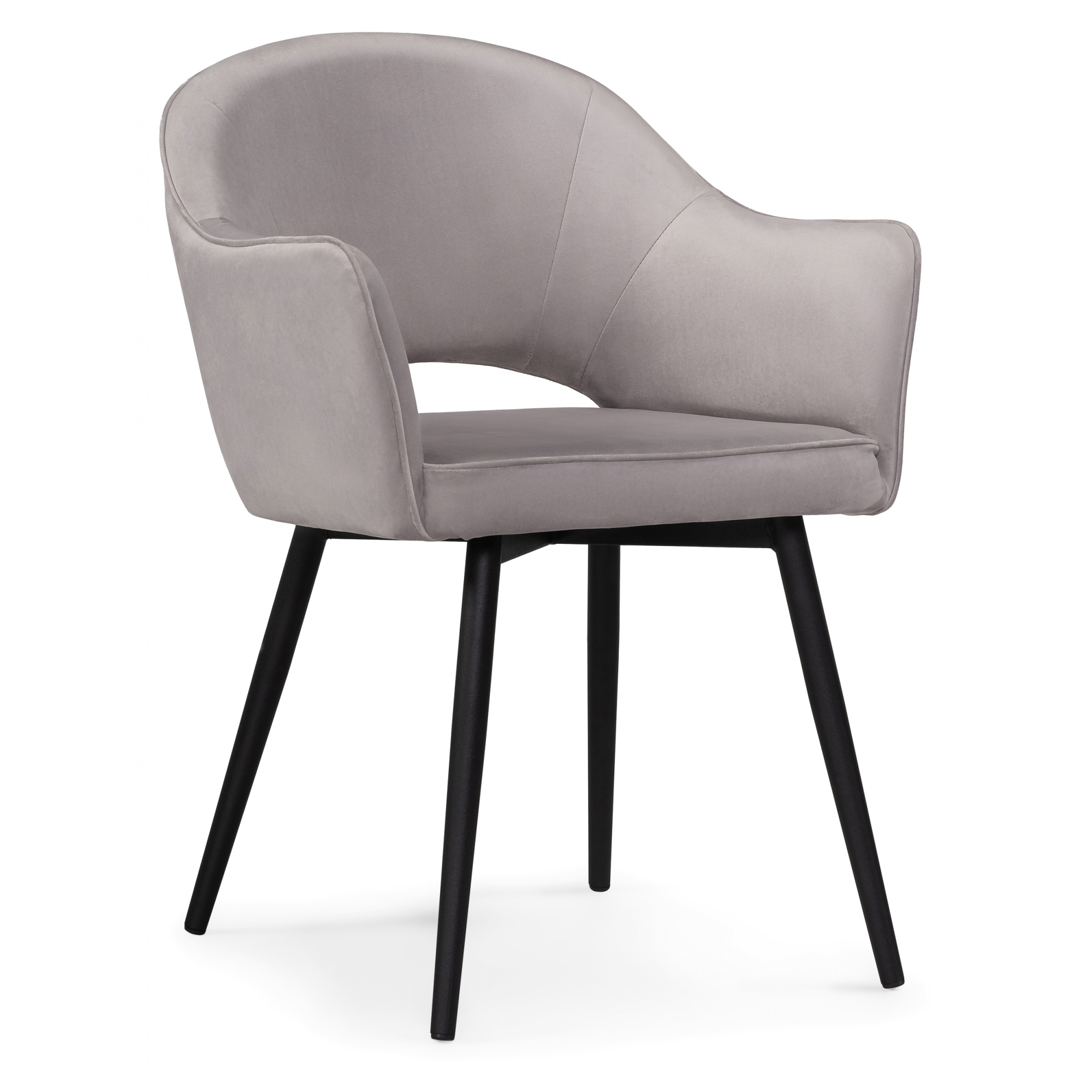 Изображение товара Стул Woodville Ойстер MR-28 из велюра на металлокаркасе 80 см