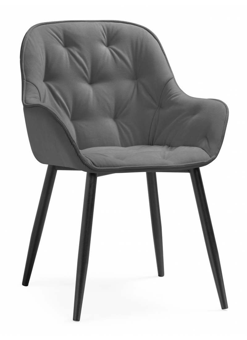 Изображение товара Стул Woodville 607897 из велюра с металлическим каркасом современный дизайн