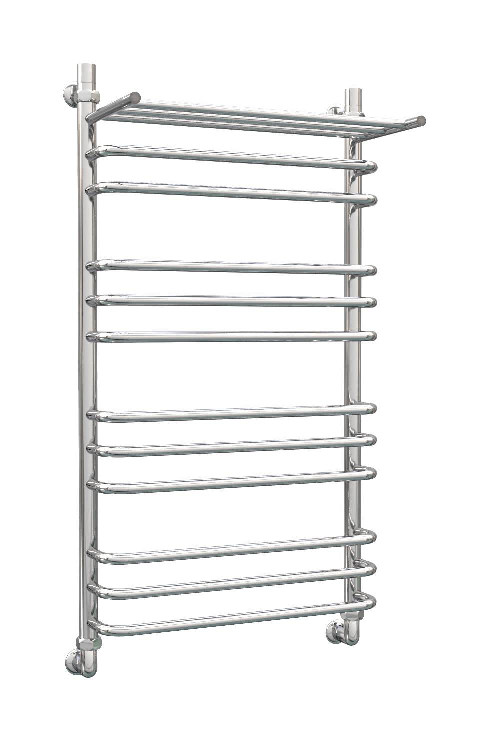 Изображение товара Полотенцесушитель водяной лесенка Роснерж L102110 1000x430 мм универсальная подводка нержавеющая сталь цвет серебристый