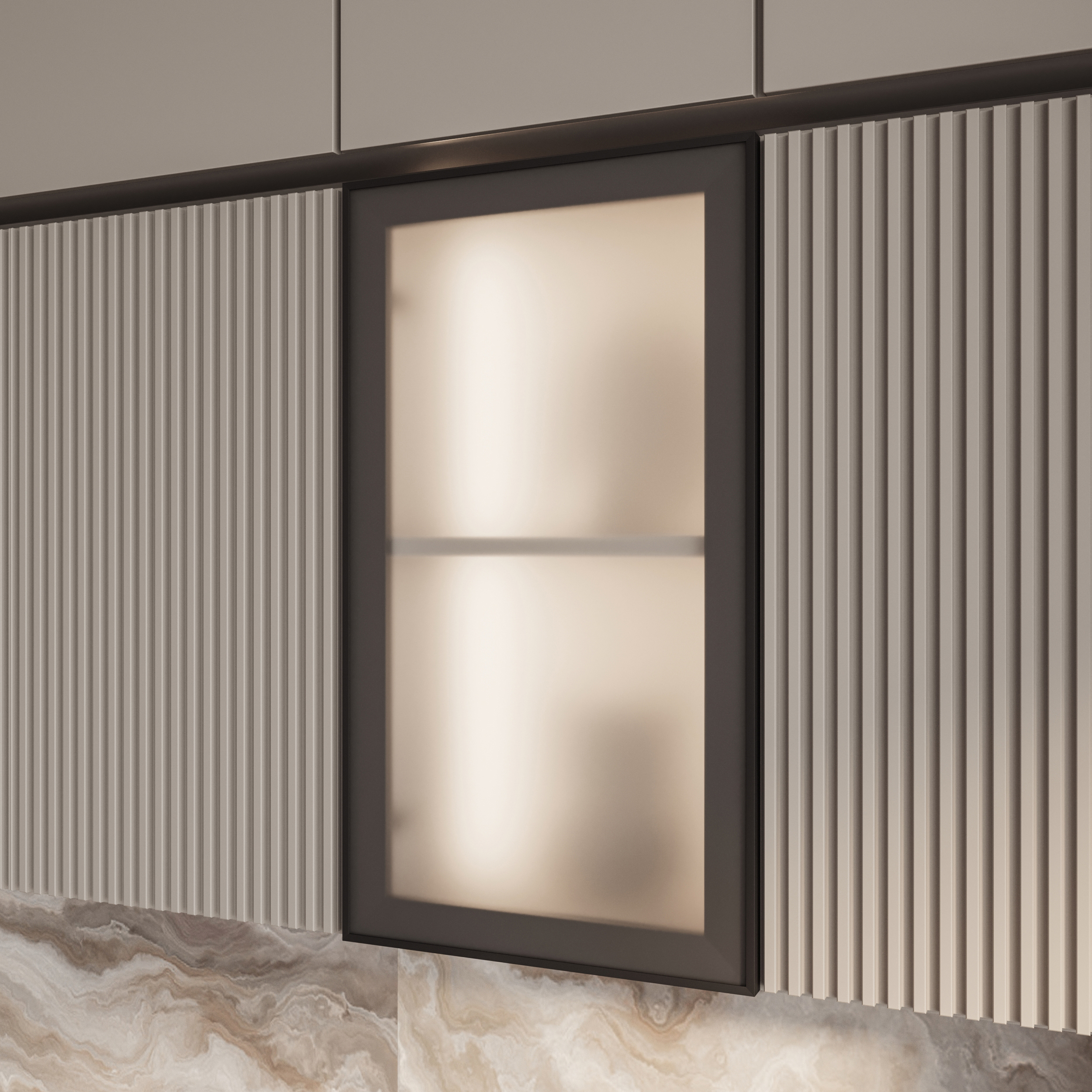 Изображение товара Фасад-витрина Найди NF-02 Фасад из алюминия и стекла черный муар 71.7x39.7 см