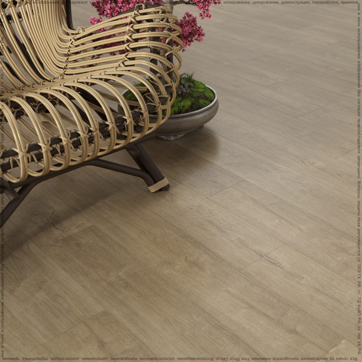 Изображение товара Кварц-виниловая плитка EcoClick EcoRich Дуб Сен-Мартен 42 класс 2.5 мм 3.24 м²