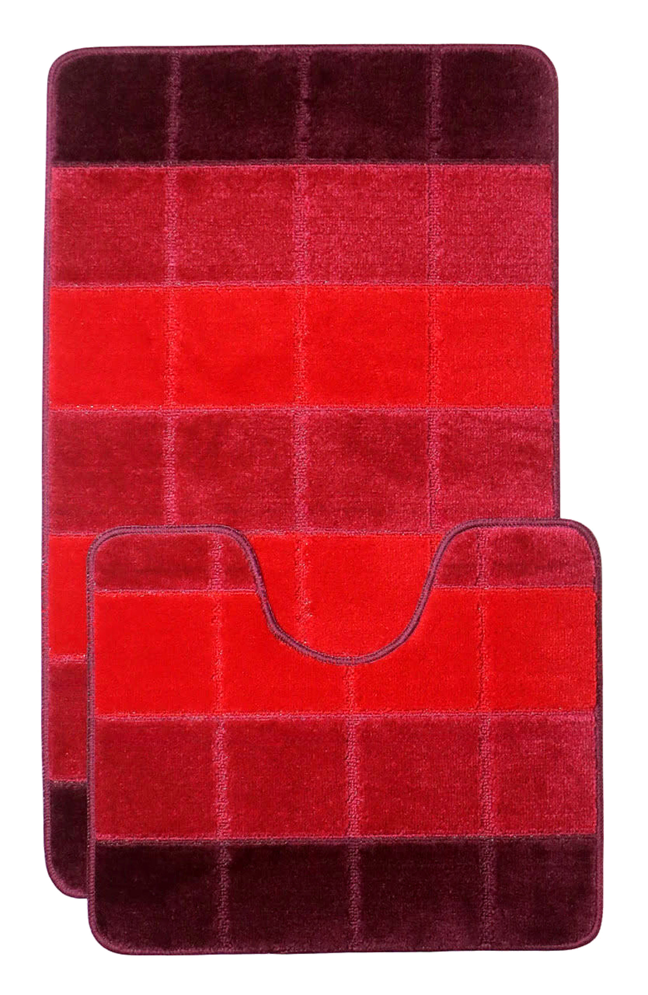 Изображение товара Коврики Vonaldi 1150/burgundy в наборе для ванной 100/60см и туалета 50/60см Изображение товара Коврики Vonaldi 1150/burgundy в наборе для ванной 100/60см и туалета 50/60см