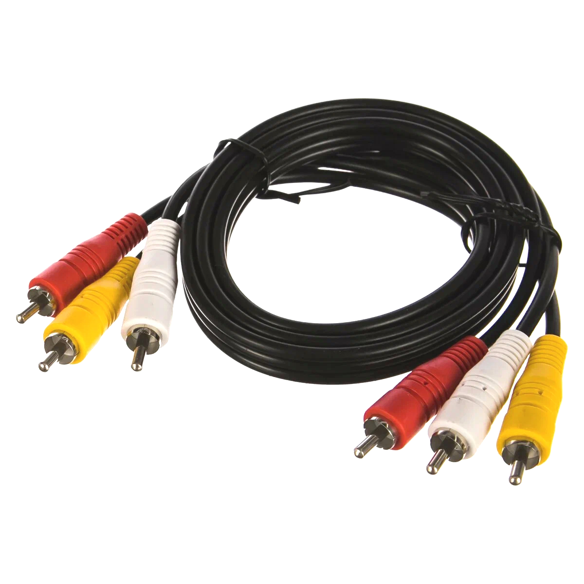Изображение товара PERFEO RCA кабель 3×RCA 1 м 6 мм, медь, ПВХ, черный, R3102